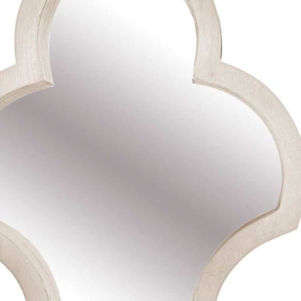 Flor de Lis Natural Novelty Accent Wall Mirror | 23
