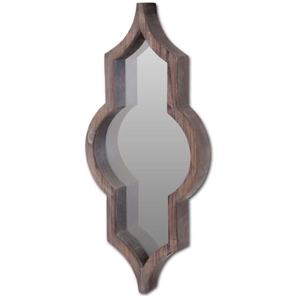 Dark Brown Novelty Accent Wall Mirror | 15