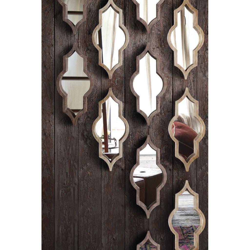 Dark Brown Novelty Accent Wall Mirror | 15