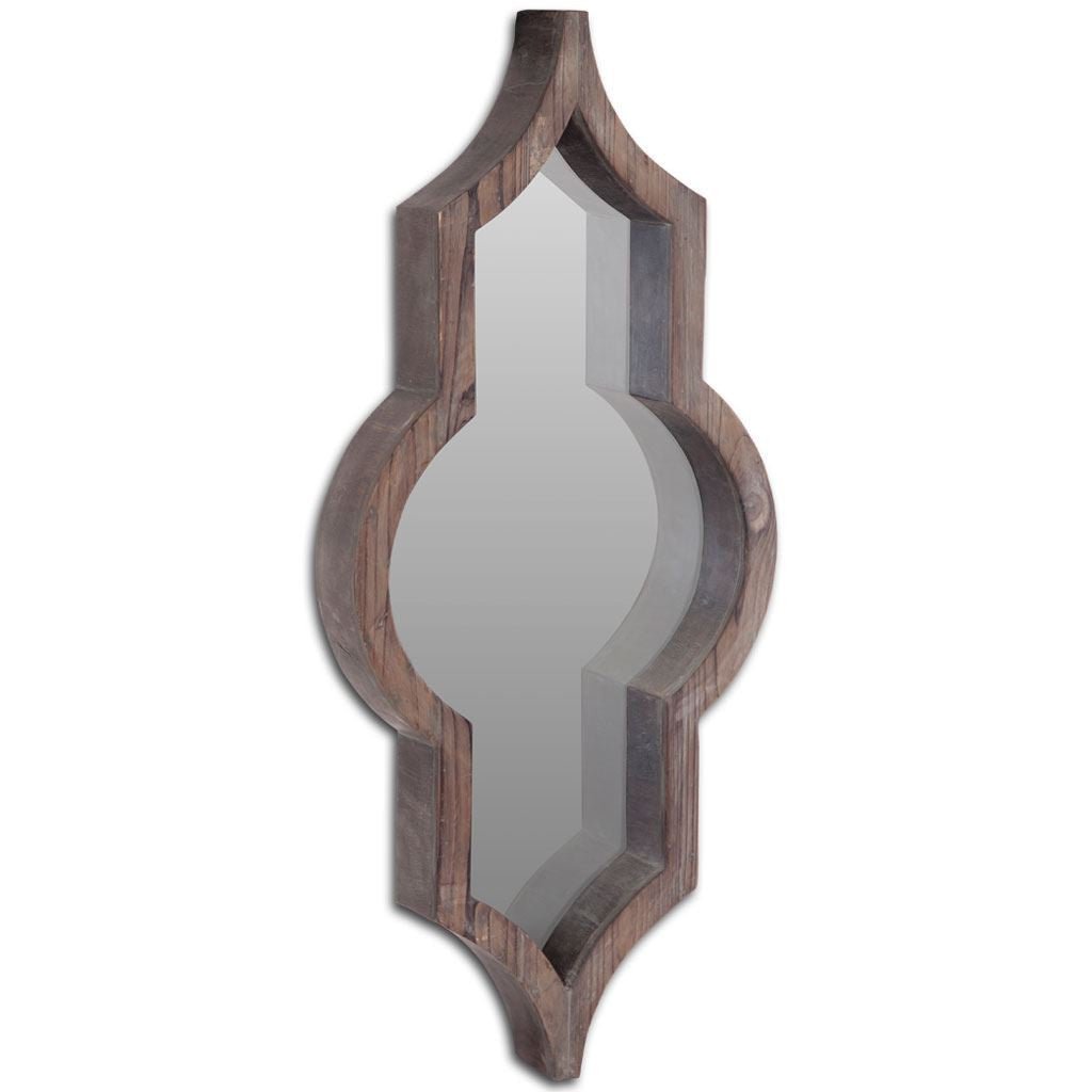 Dark Brown Novelty Accent Wall Mirror | 15