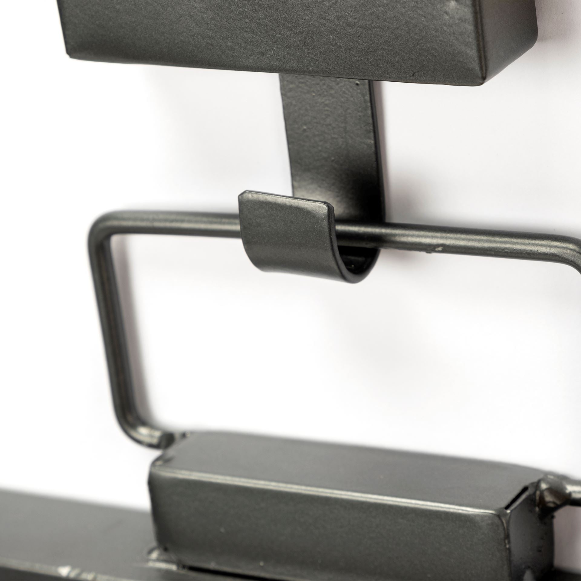 Black/Charcoal Gray Metal Vertical Frame Wall Mirror | 25