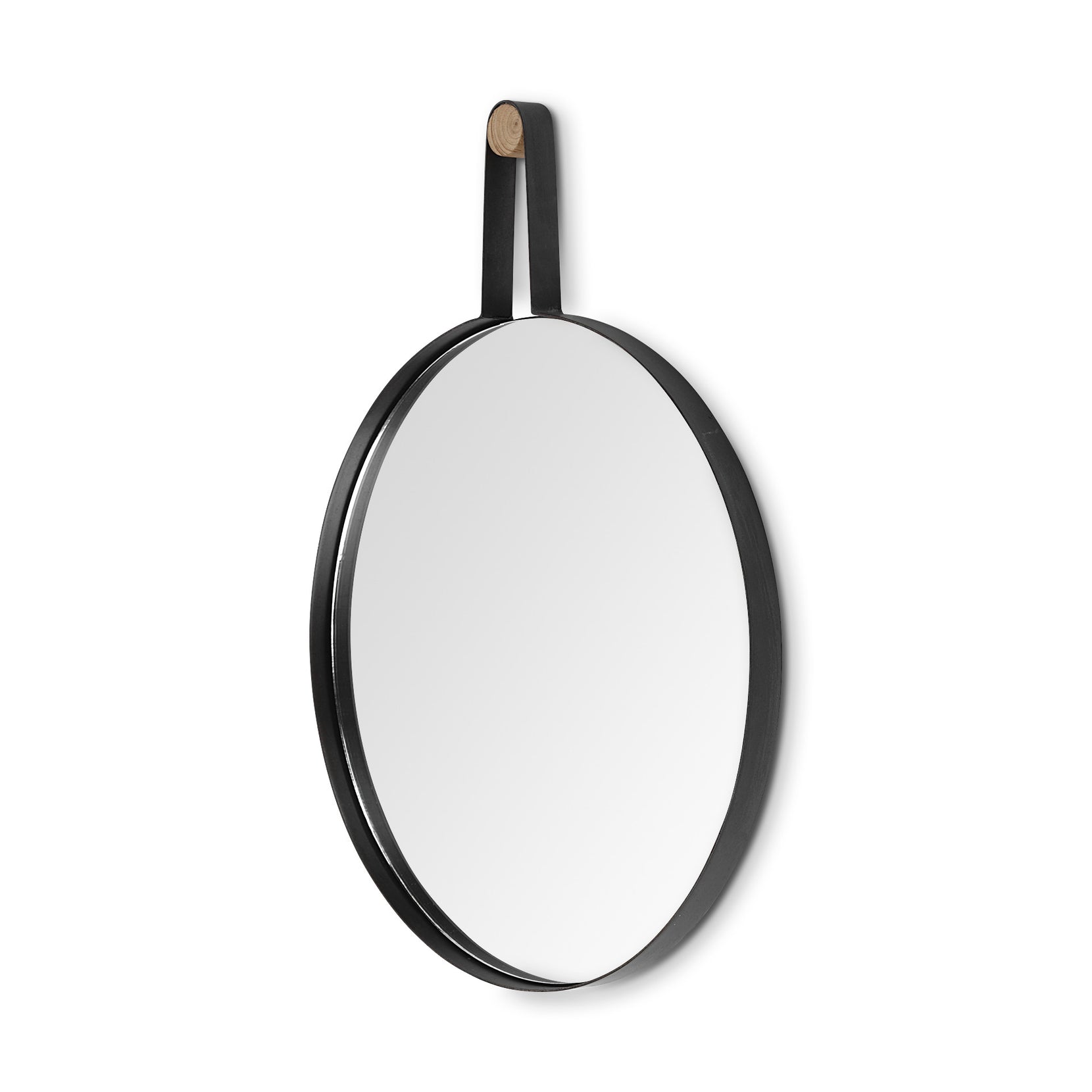 Oval Black Metal Frame Wall Mirror | 20