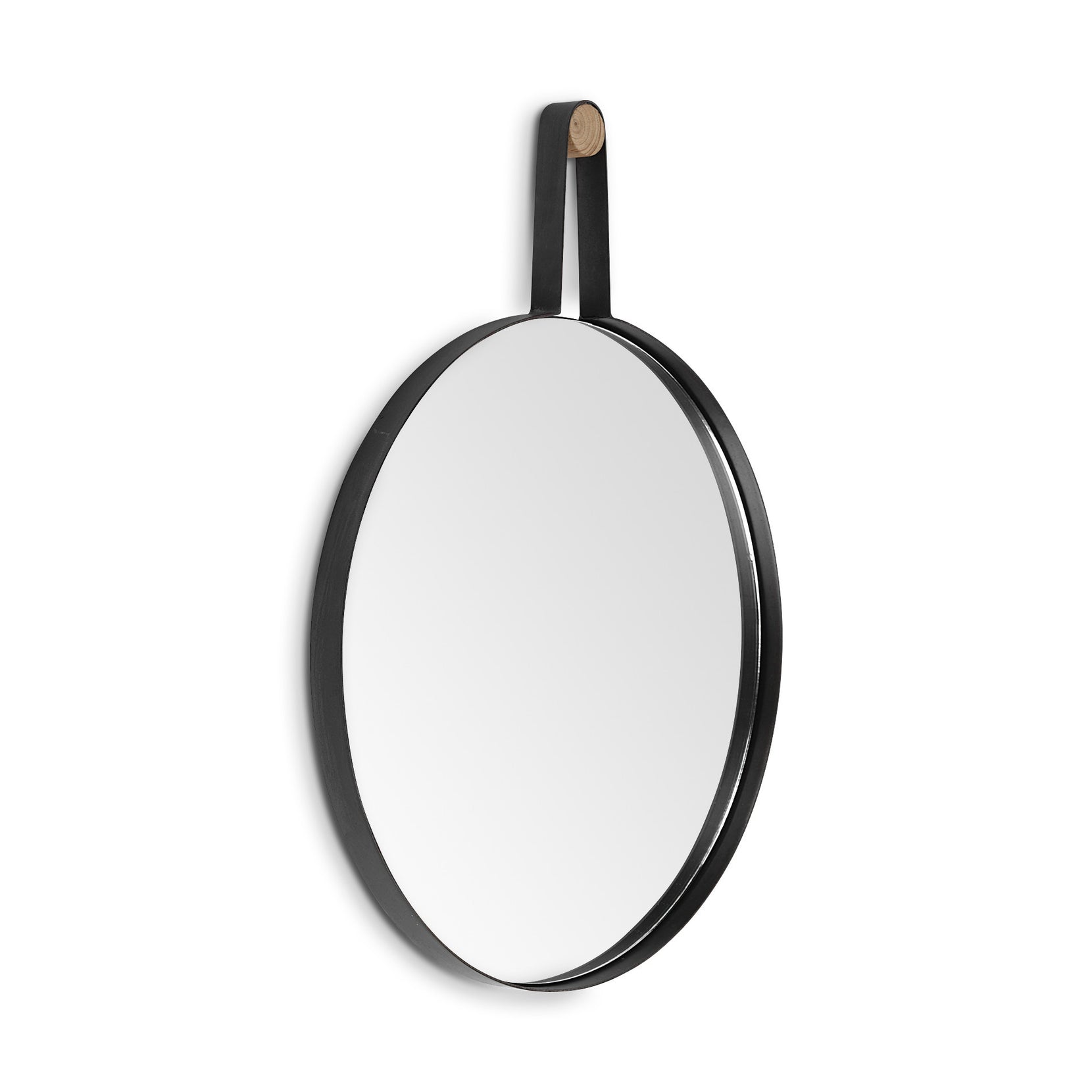 Oval Black Metal Frame Wall Mirror | 20