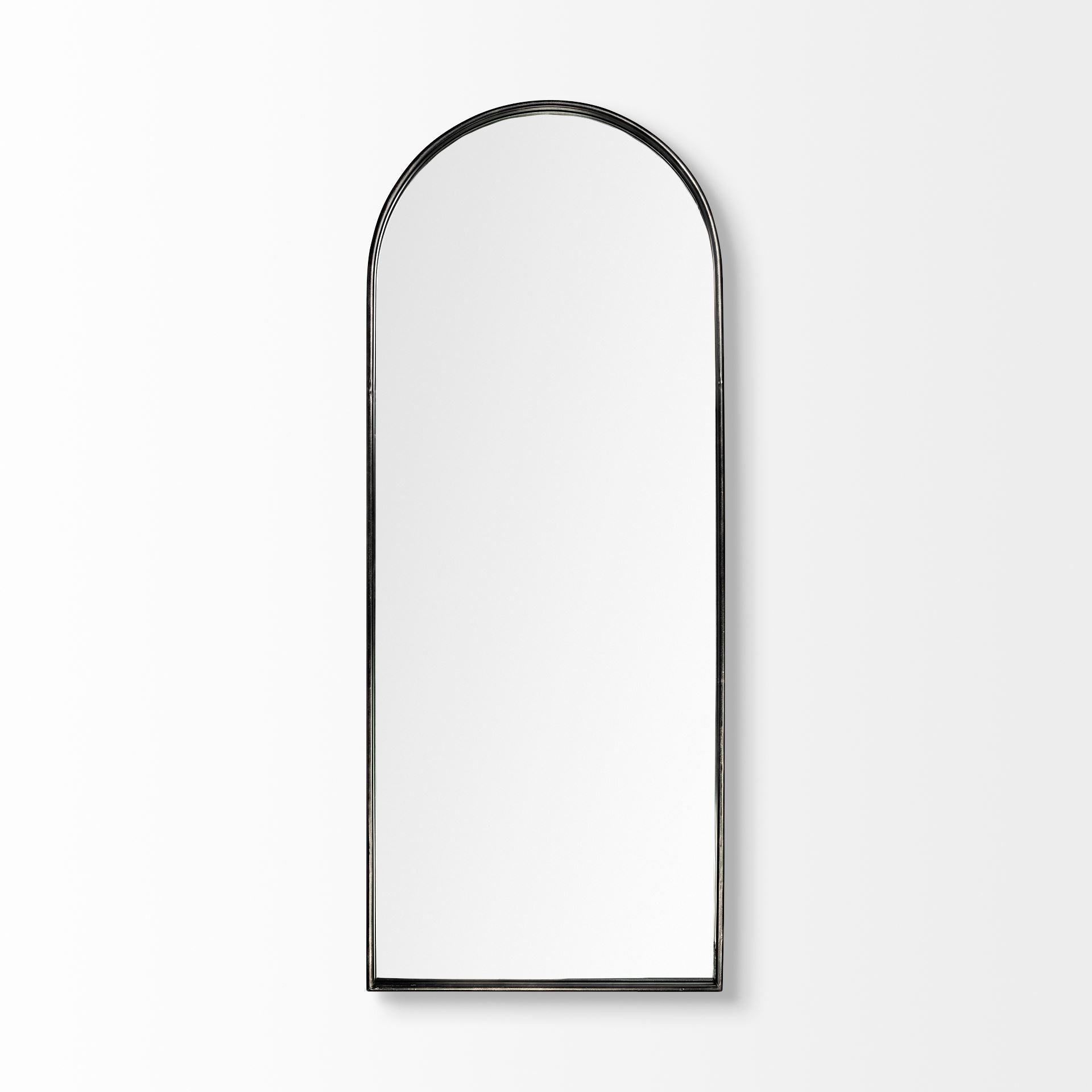 Black Arch Full Length Hanging Metal Wall Mirror | 28