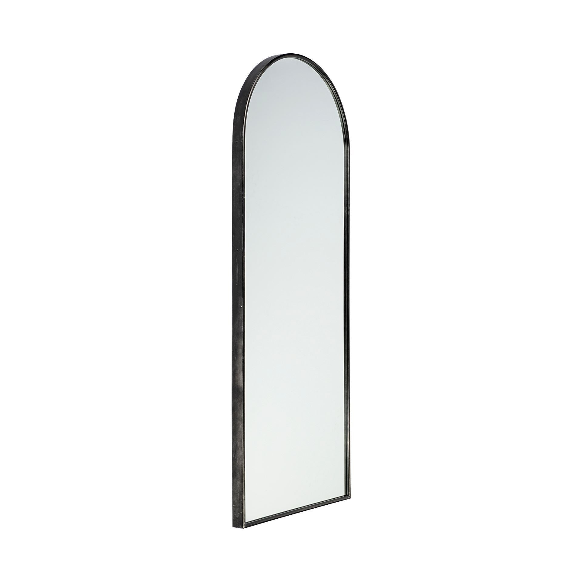 Black Arch Full Length Hanging Metal Wall Mirror | 28