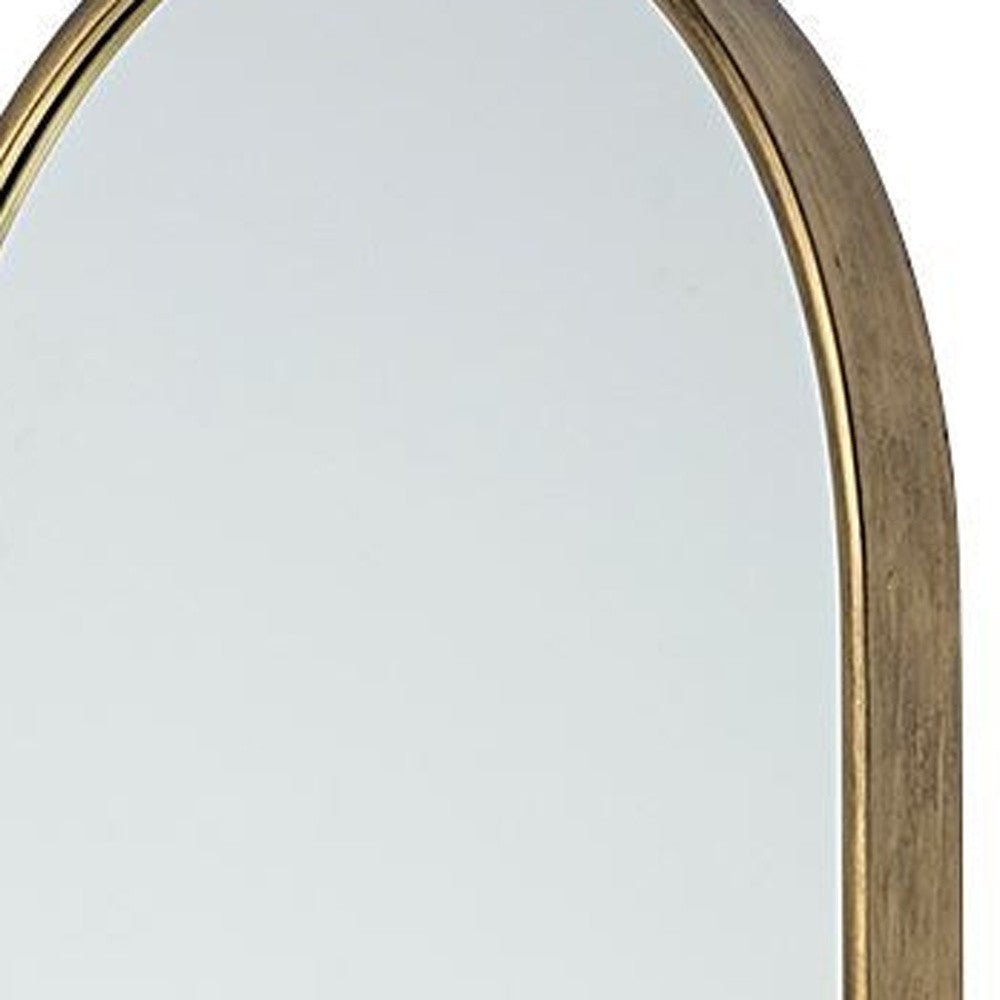 Gold Arch Bathroom Over Vanity Metal Wall Mirror | 28