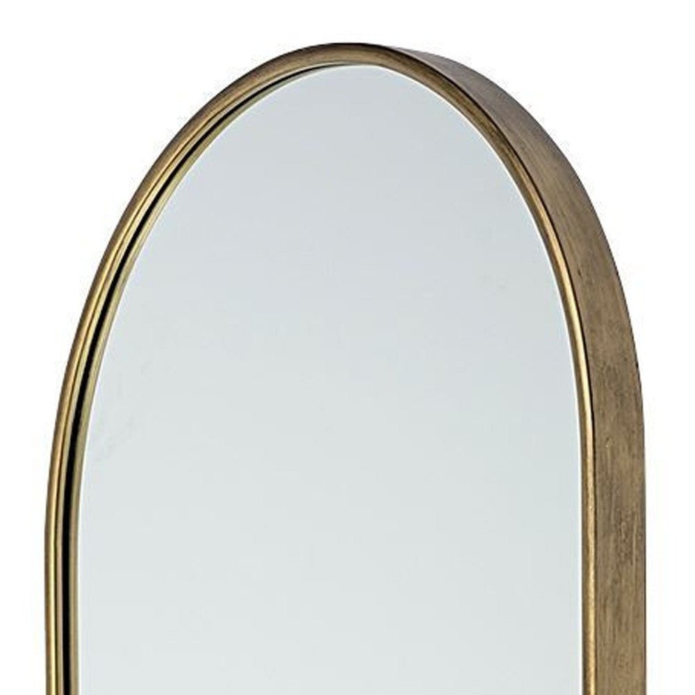 Gold Arch Bathroom Over Vanity Metal Wall Mirror | 28