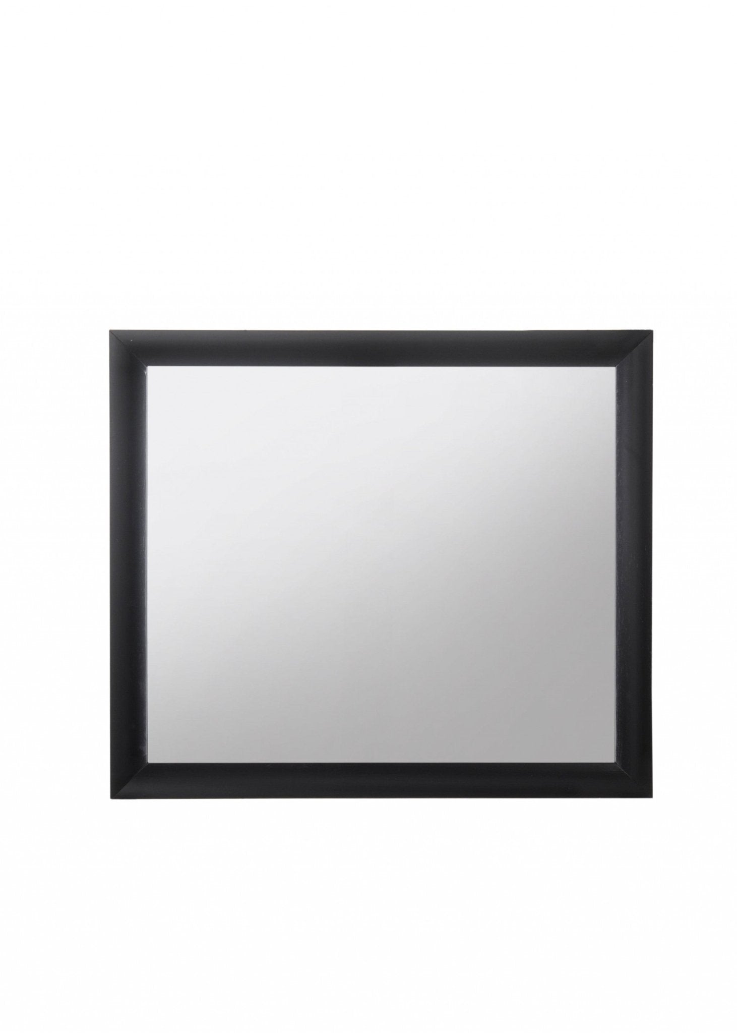 Contemporary Wood Frame Wall Mirror In Black | 35