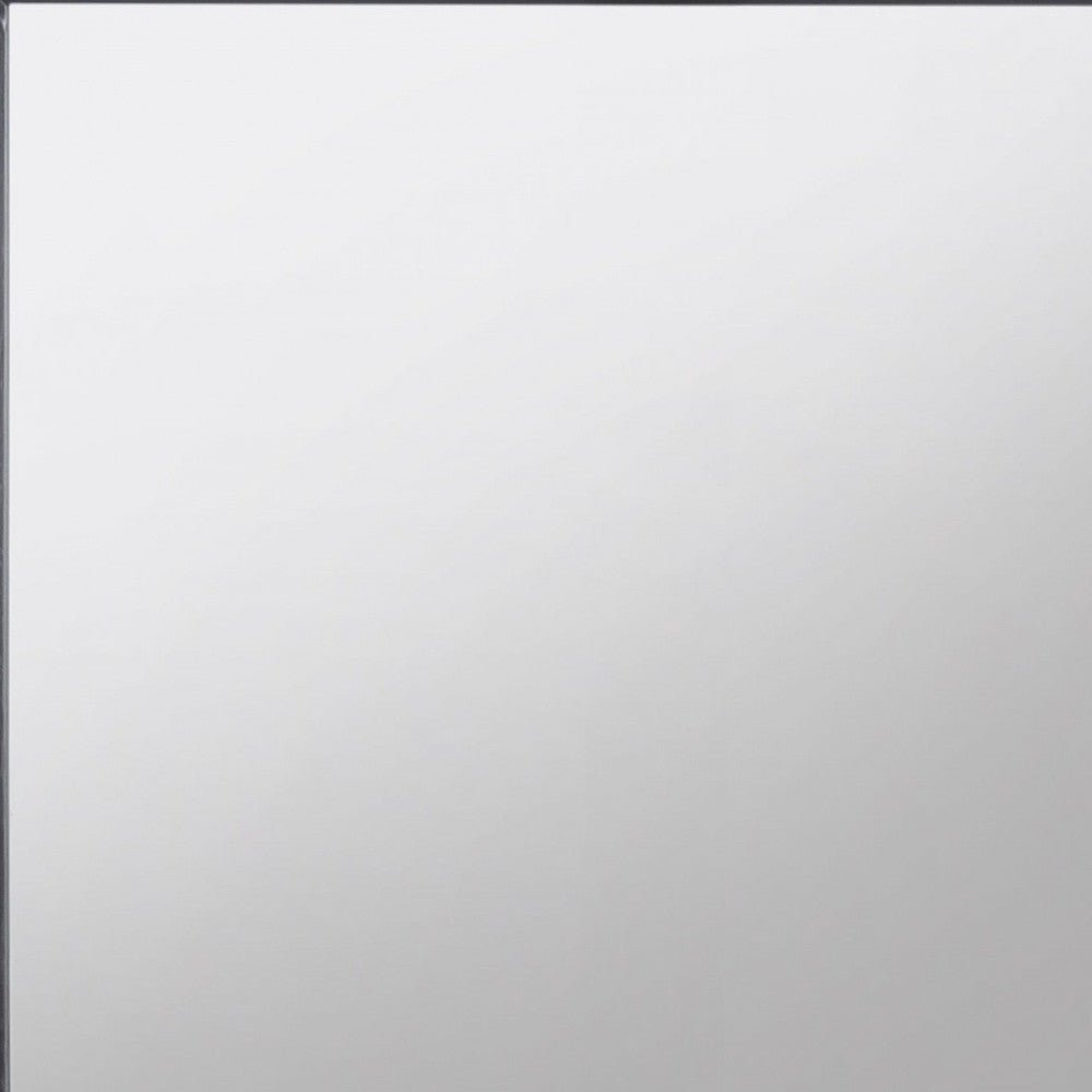 Contemporary Wood Frame Wall Mirror In Black | 35