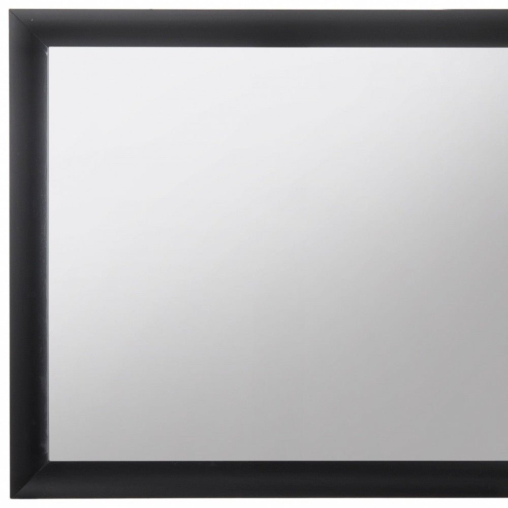 Contemporary Wood Frame Wall Mirror In Black | 35