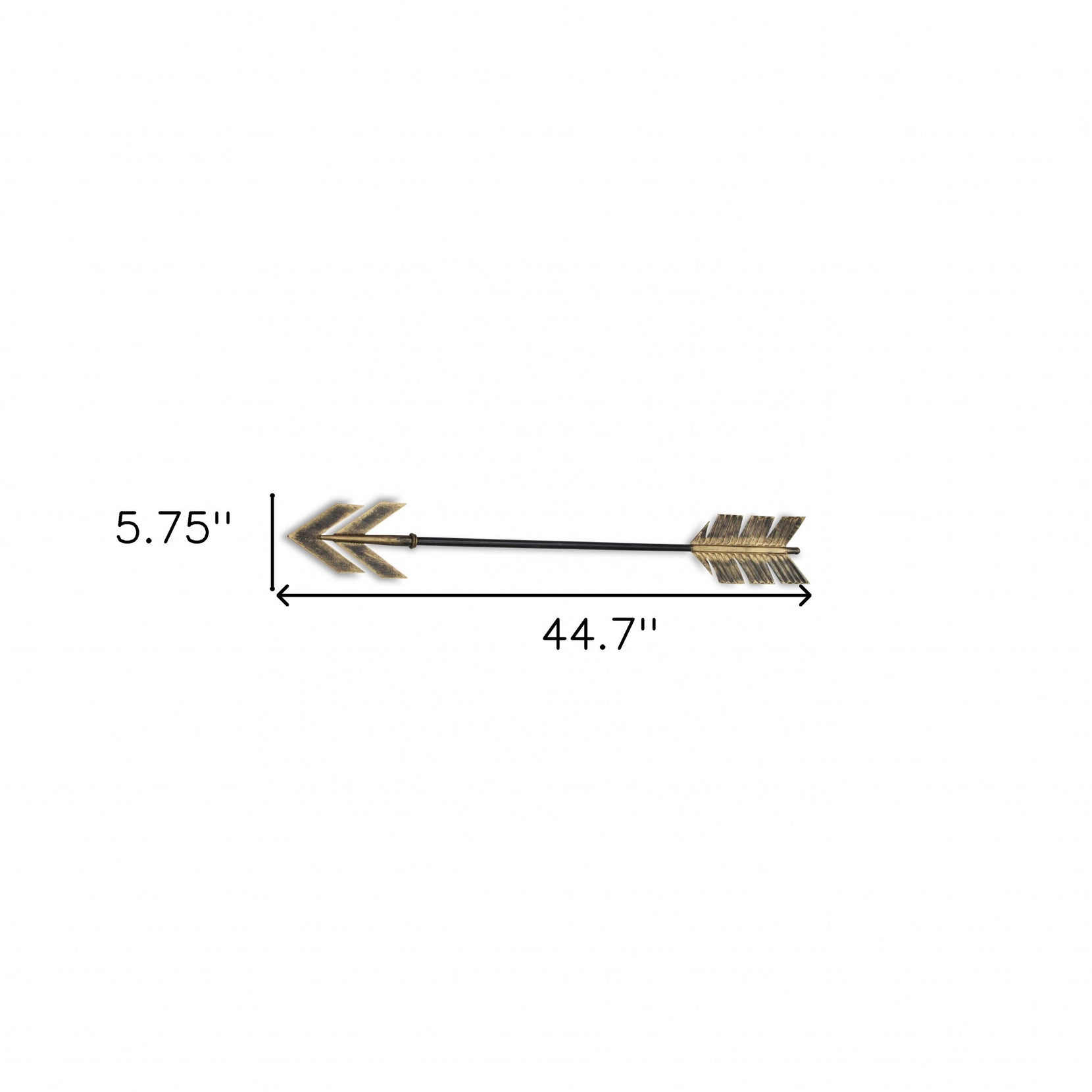 Black And Burnished Gold Metal Arrow Wall Decor | 6