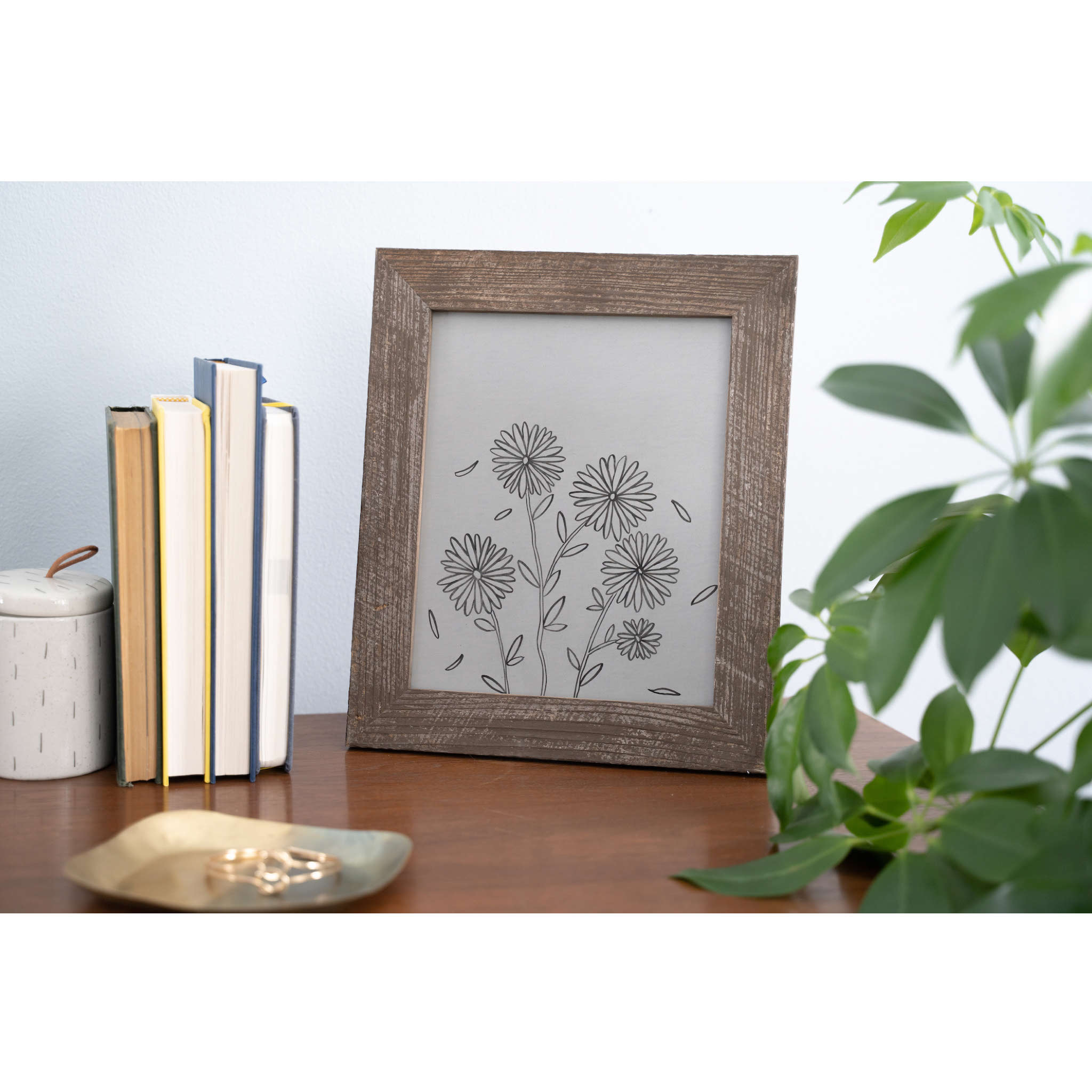 Rustic Espresso Wood Picture Frame | 8.5