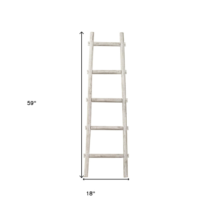 5 Step Decorative Ladder Shelve | 18"x59" (3 Colors Available)