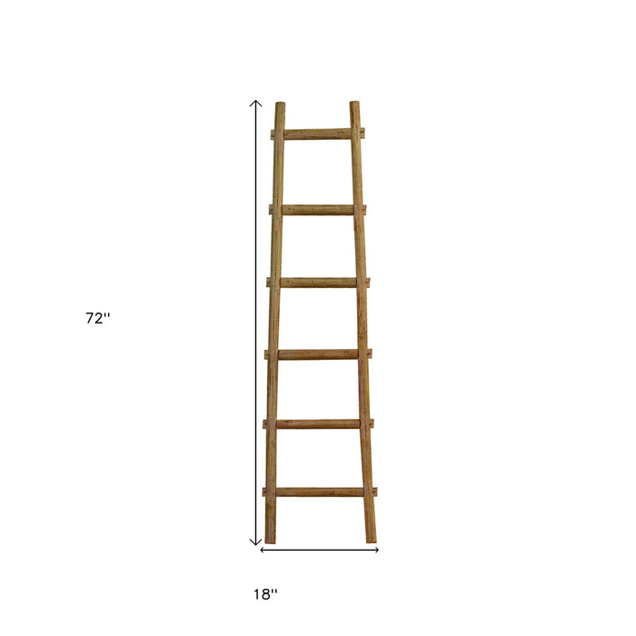 6 Step Decorative Ladder Shelf | 18"x72" (2 Colors Available)