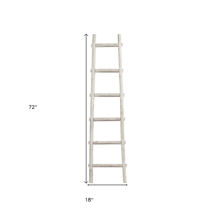 6 Step Decorative Ladder Shelf | 18"x72" (2 Colors Available)