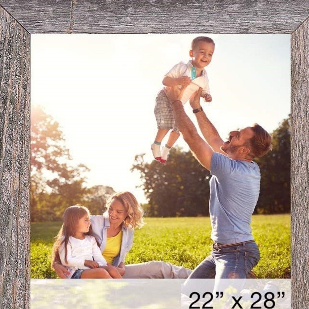 Natural Weathered Grey Picture Frame With Plexiglass Holder | 22