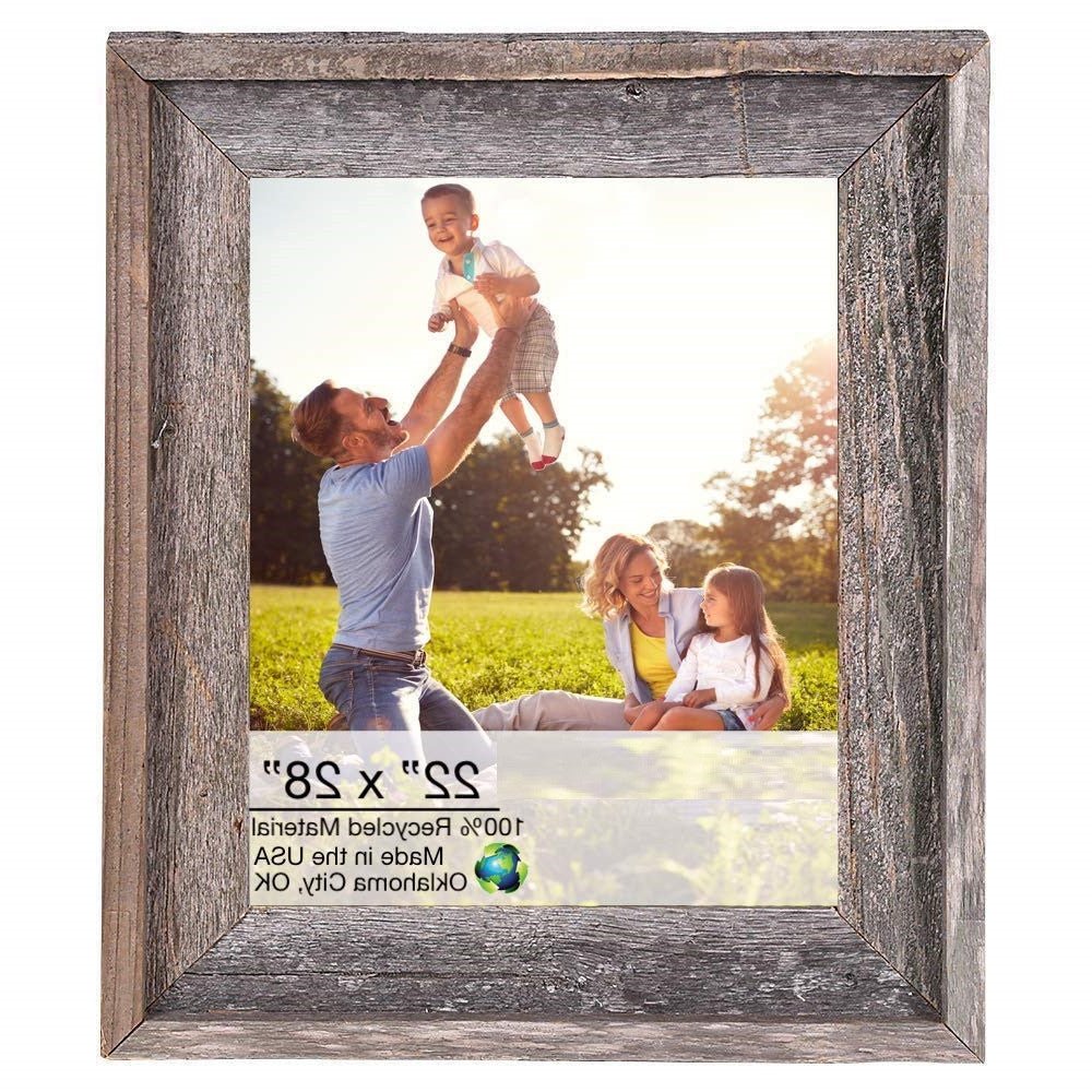 Natural Weathered Grey Picture Frame With Plexiglass Holder | 22