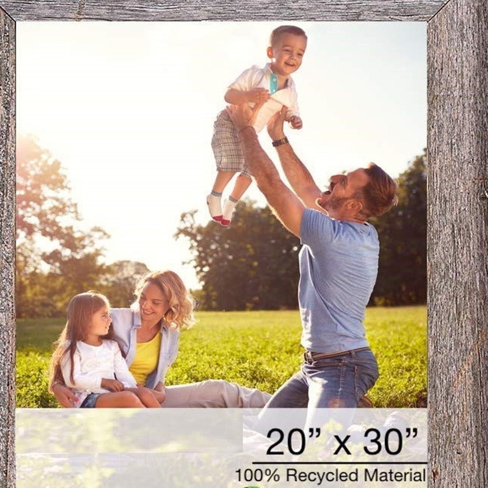 Natural Weathered Grey Picture Frame With Plexiglass Holder | 20