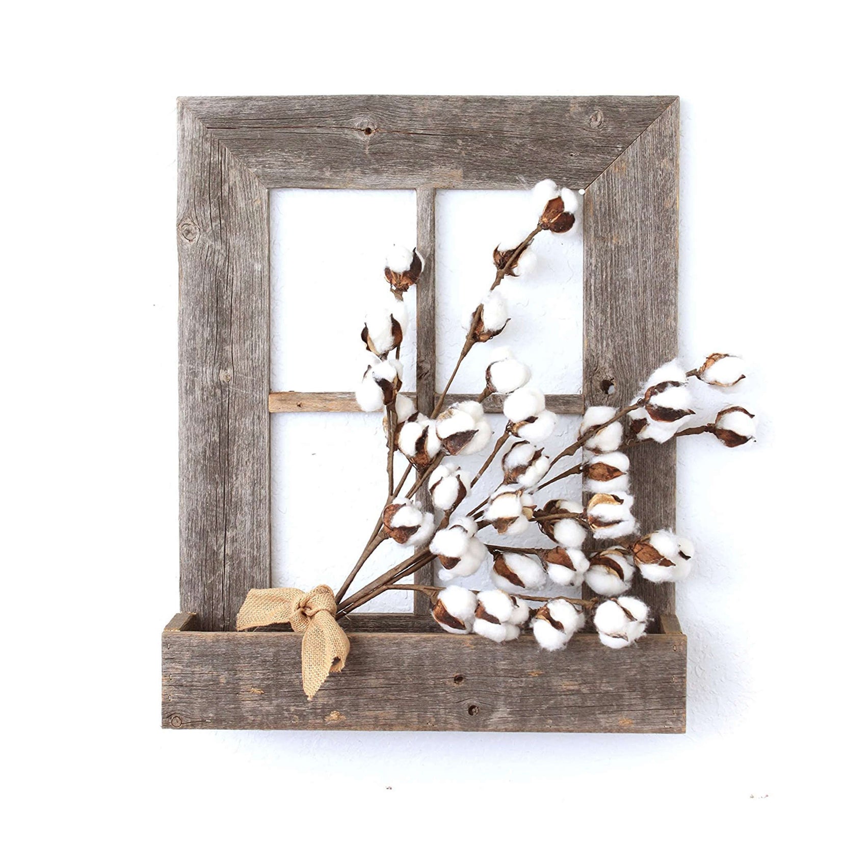 Rustic Weathered Grey Window Frame With Planter | 22