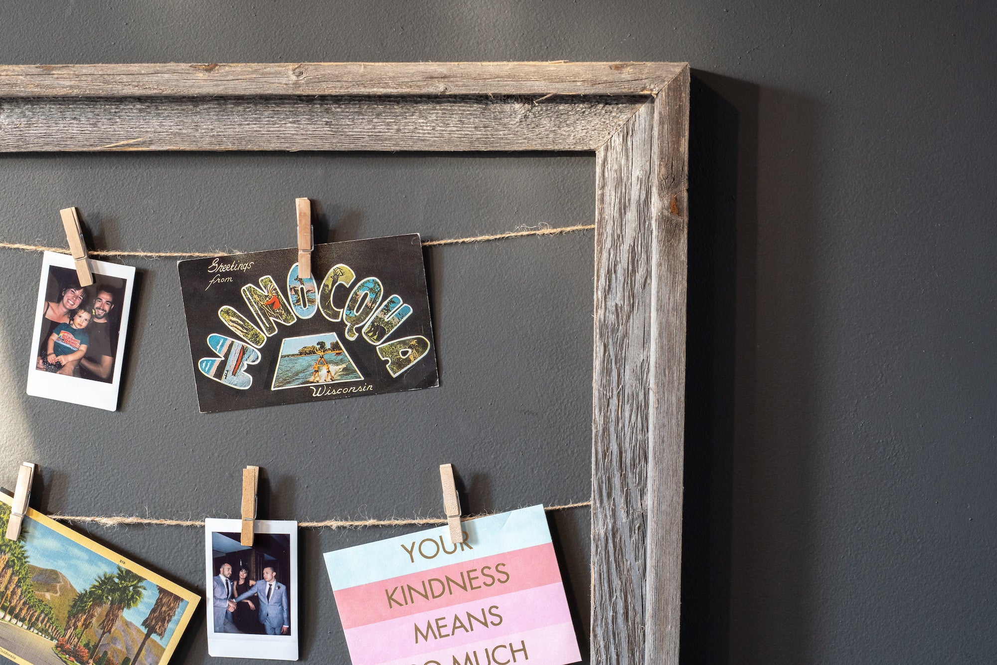 Weathered Grey Picture Frame With Sawtooth Hangers | 18