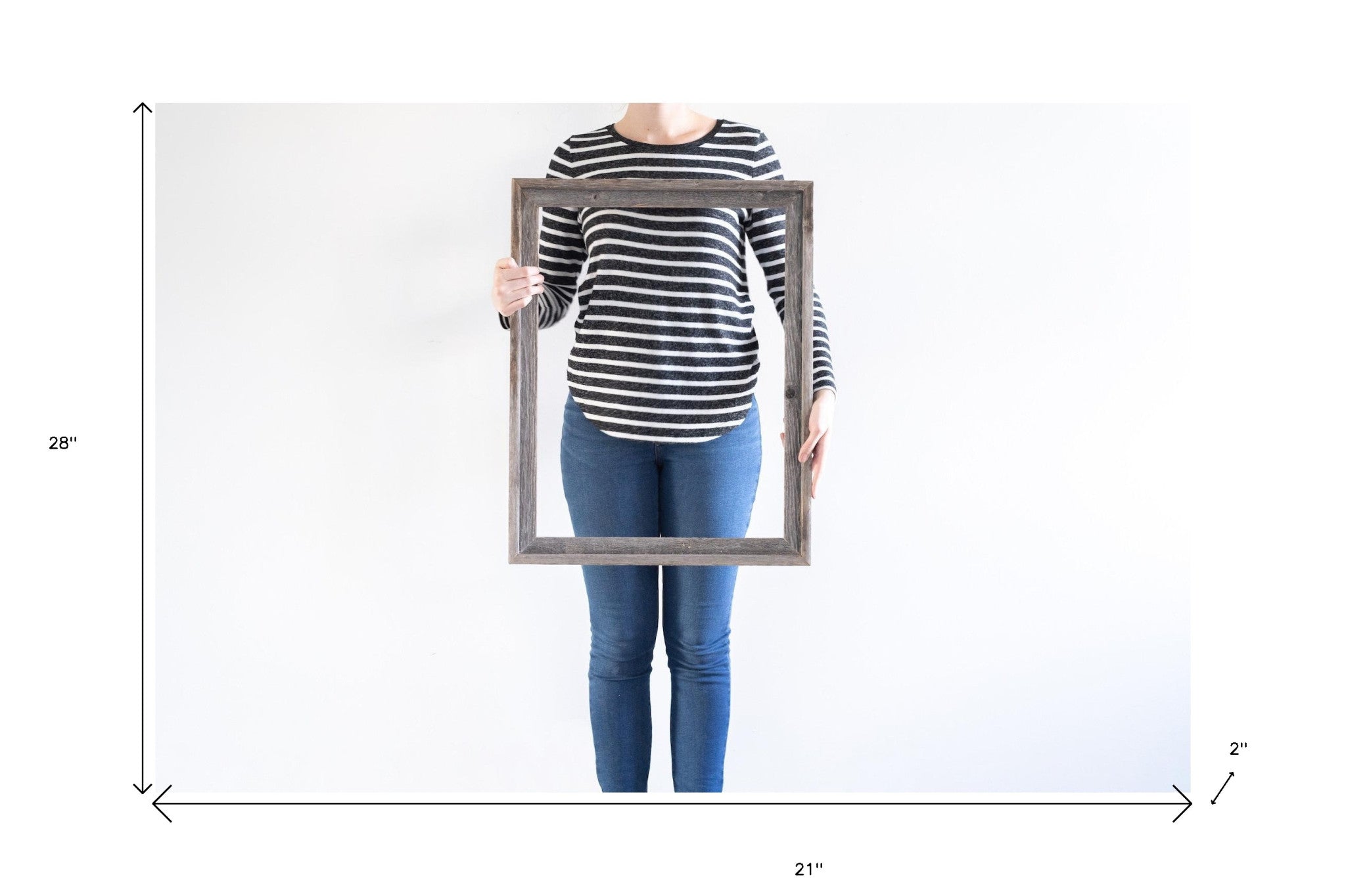 Weathered Grey Picture Frame With Sawtooth Hangers | 18