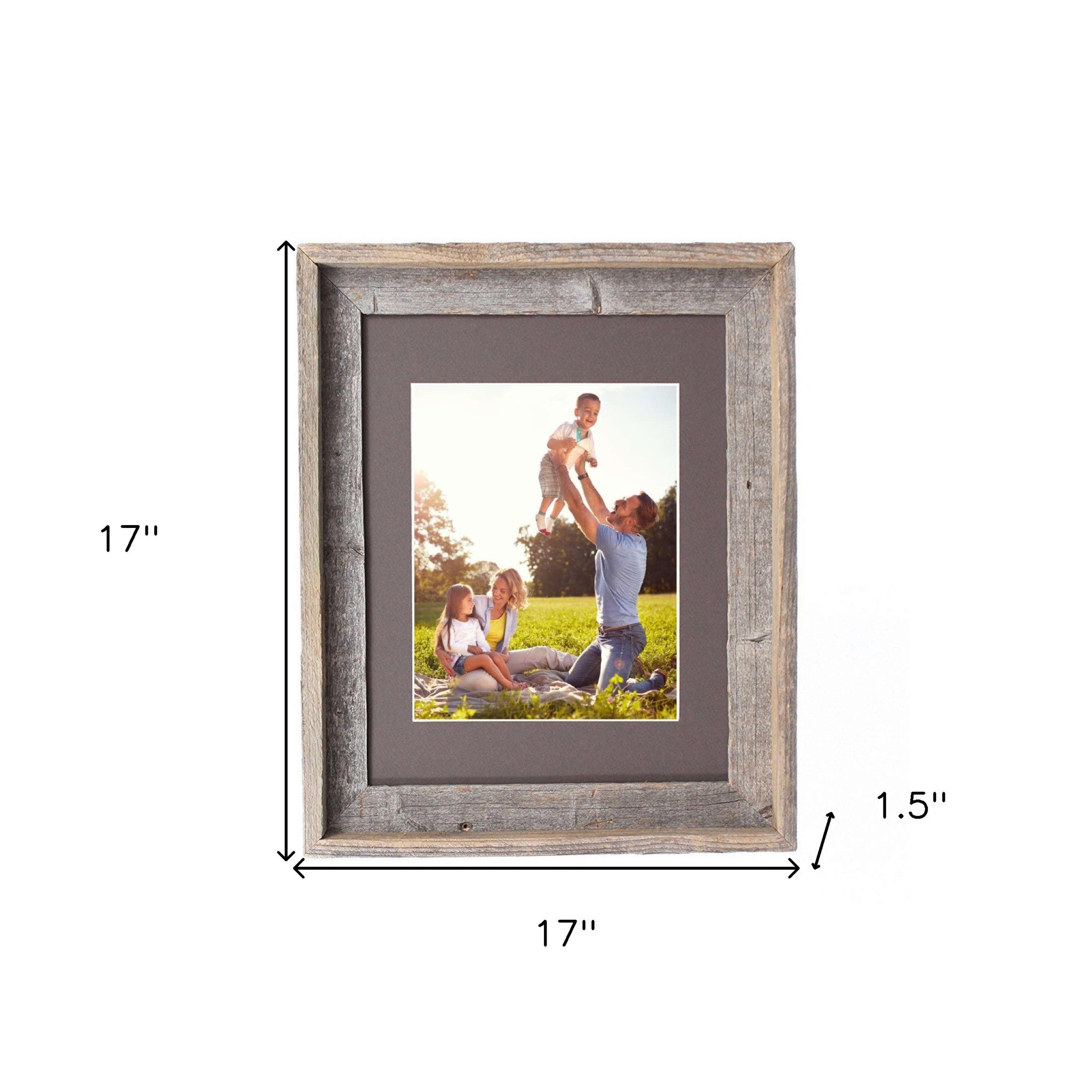 Natural Weathered Grey Picture Frame With Plexiglass Holder | 16
