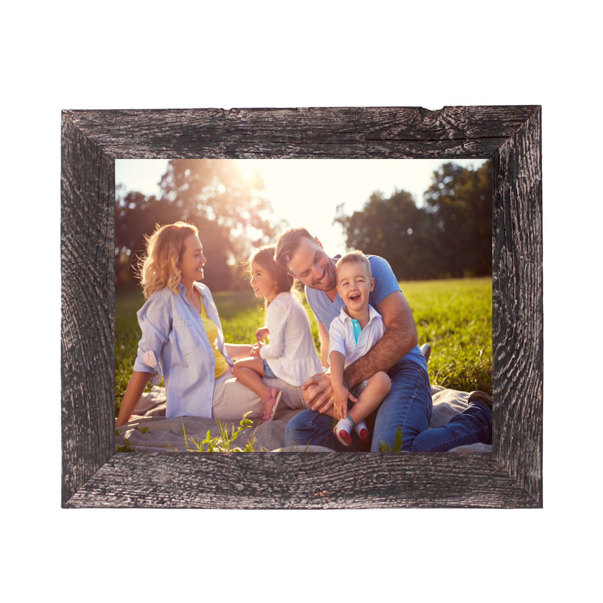 Rustic Smoky Black Wood Picture Frame With Plexiglass Holder | 16