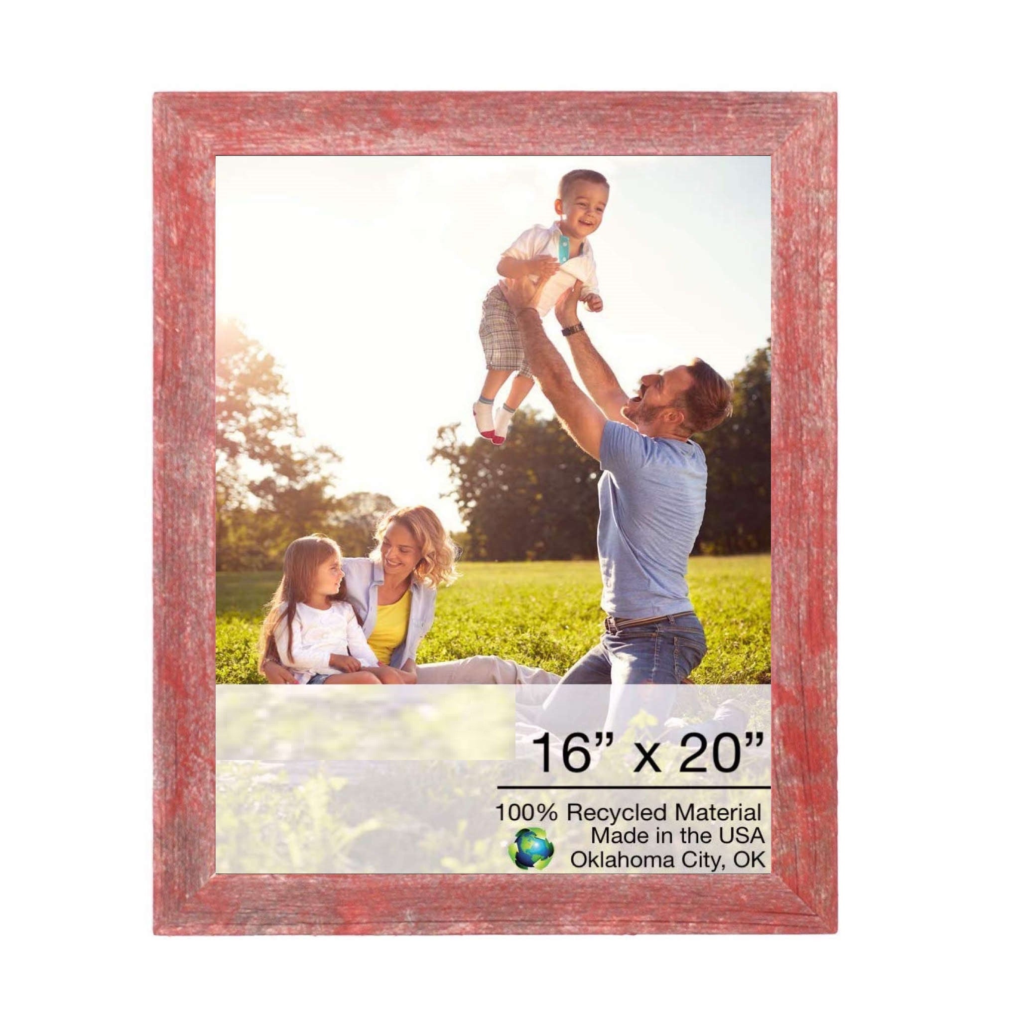 Rustic Red Wood Picture Frame | 16