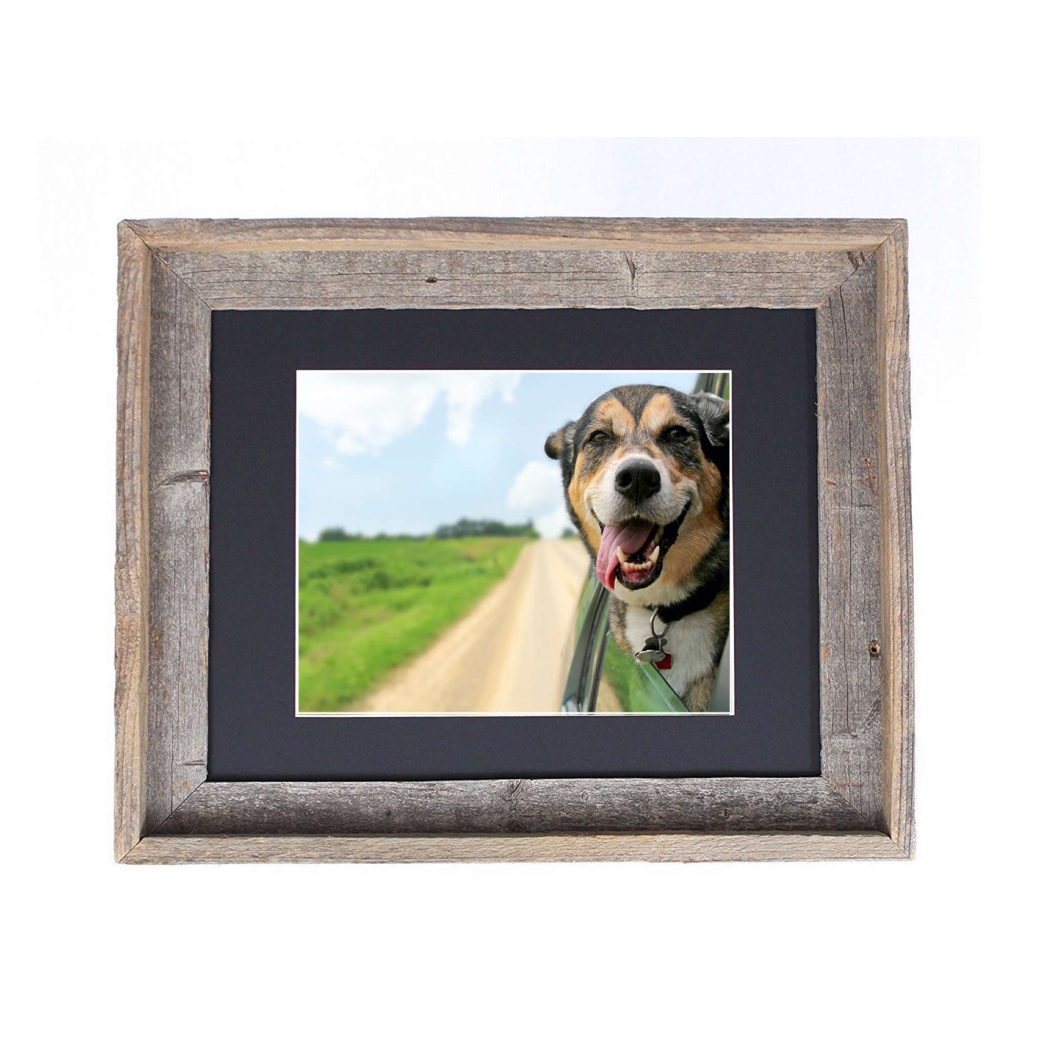 Rustic Black/Grey Wood Picture Frame With Plexiglass Holder | 16