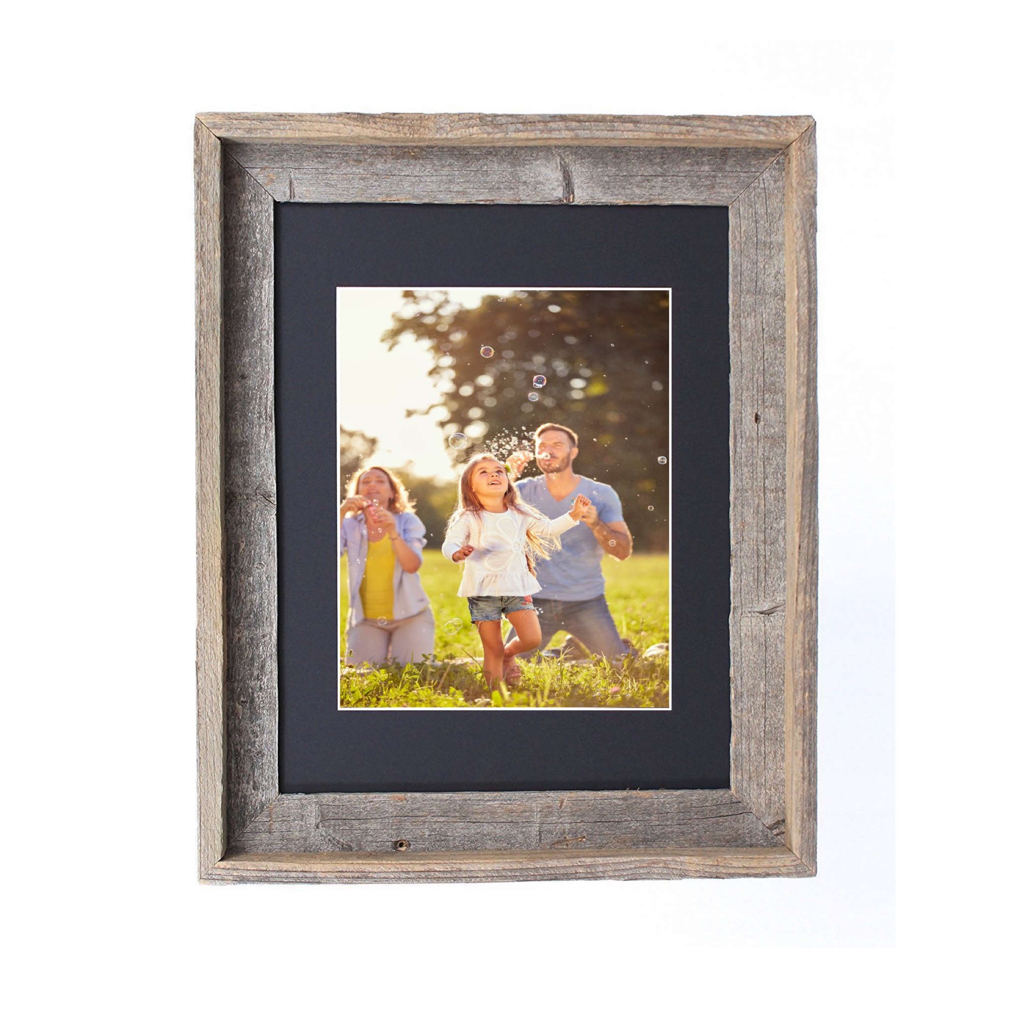 Rustic Black/Grey Wood Picture Frame With Plexiglass Holder | 16