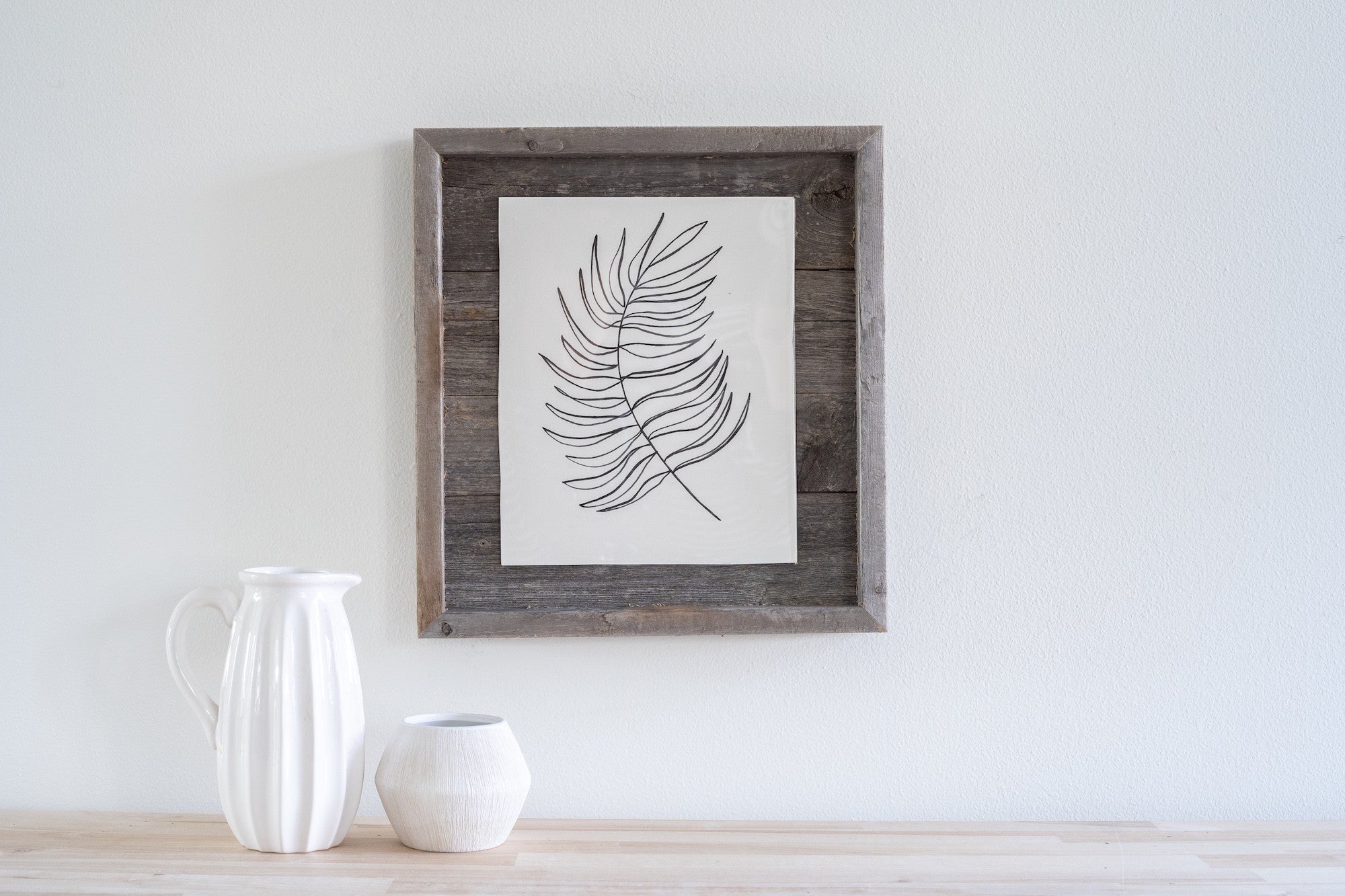 Weathered Grey Wood Picture Frame With Plexiglass Holder | 11