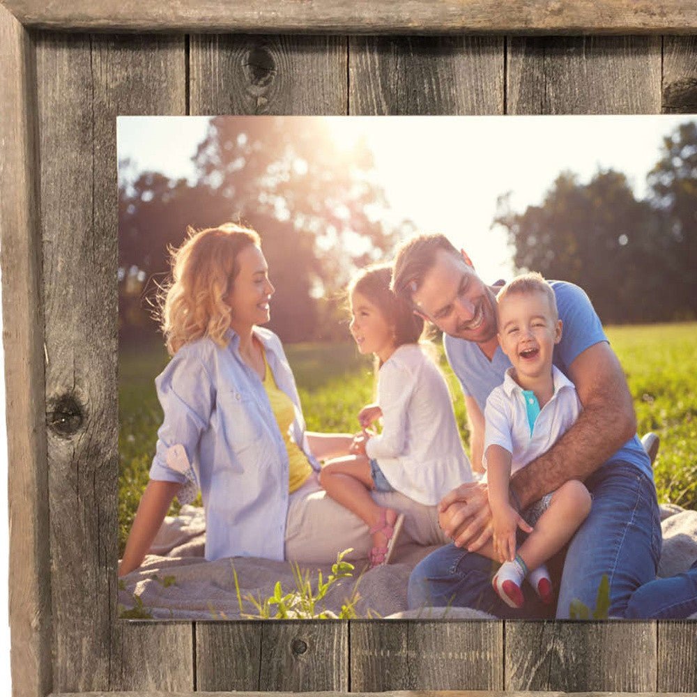 Weathered Grey Wood Picture Frame With Plexiglass Holder | 11