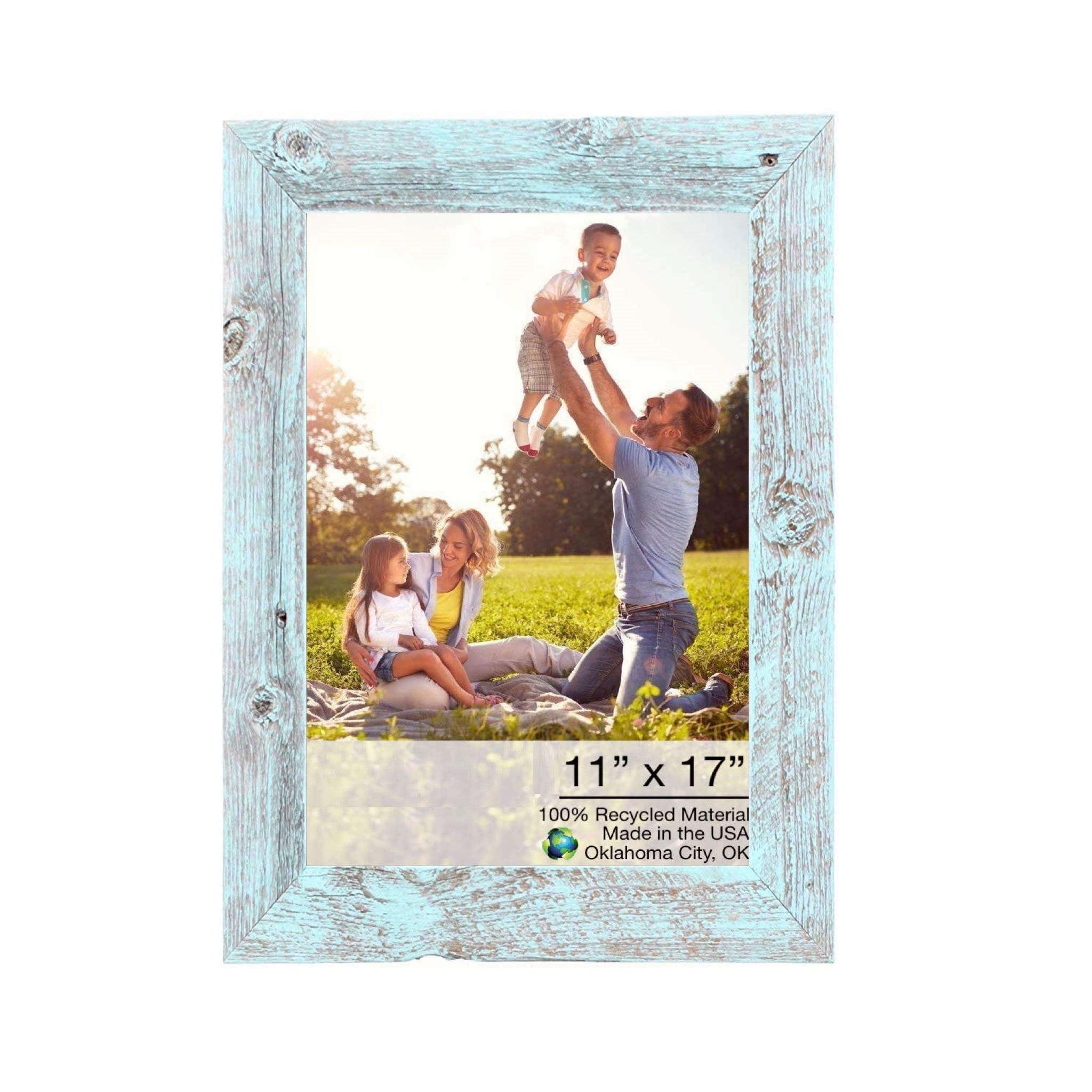 Rustic Blue Wood Picture Frame | 11