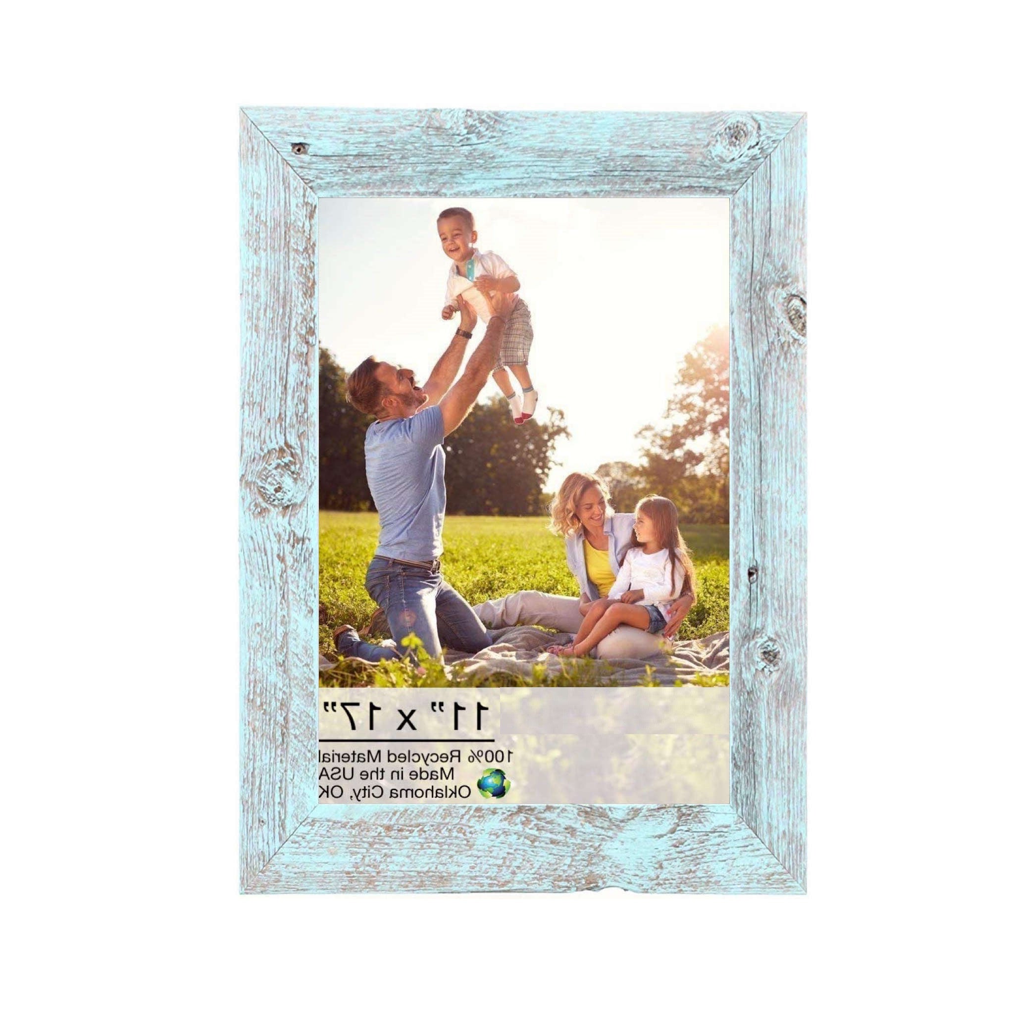 Rustic Blue Wood Picture Frame | 11