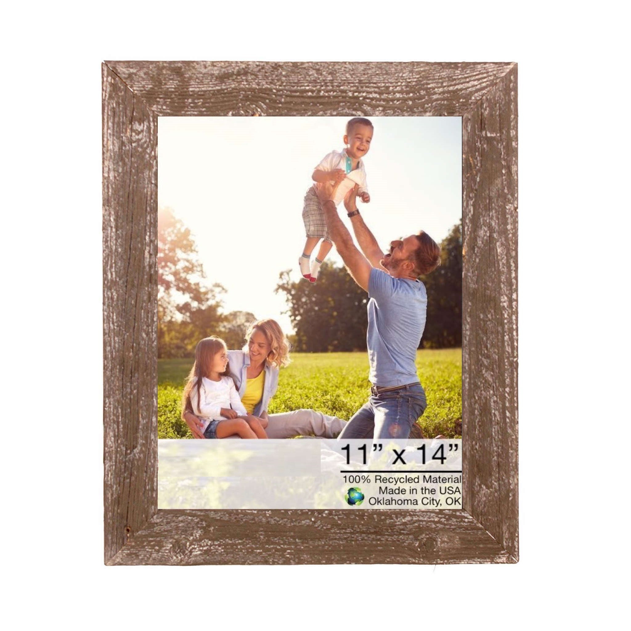 Rustic Espresso Wood Picture Frame With Plexiglass Holder | 11