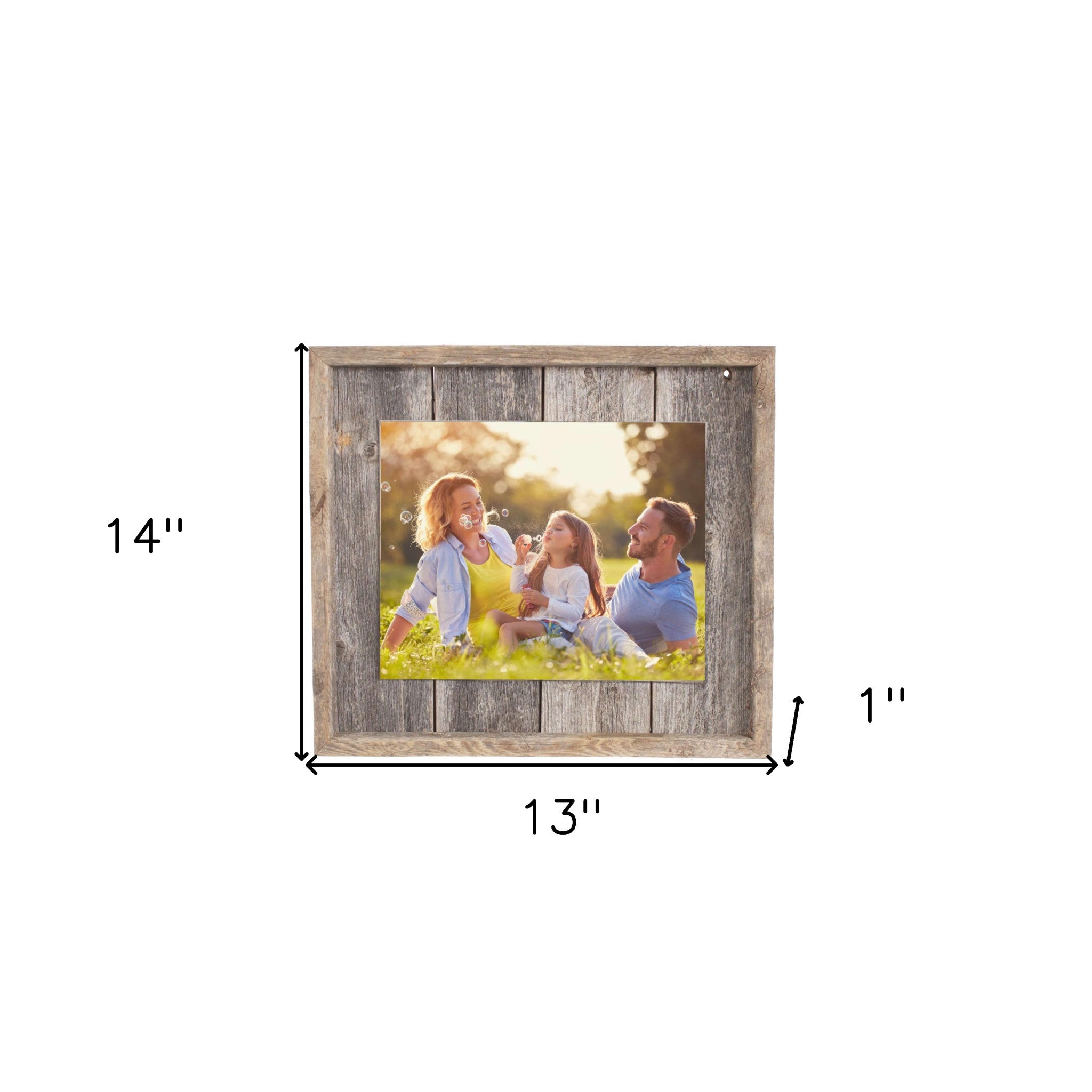 Rustic Weathered Grey Picture Frame With Plexiglass Holder | 8