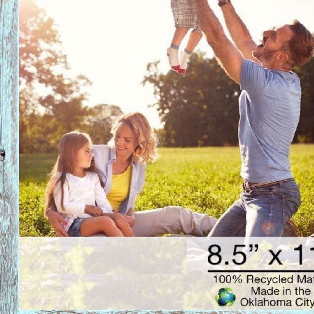 Rustic Blue Wood Picture Frame | 8.5