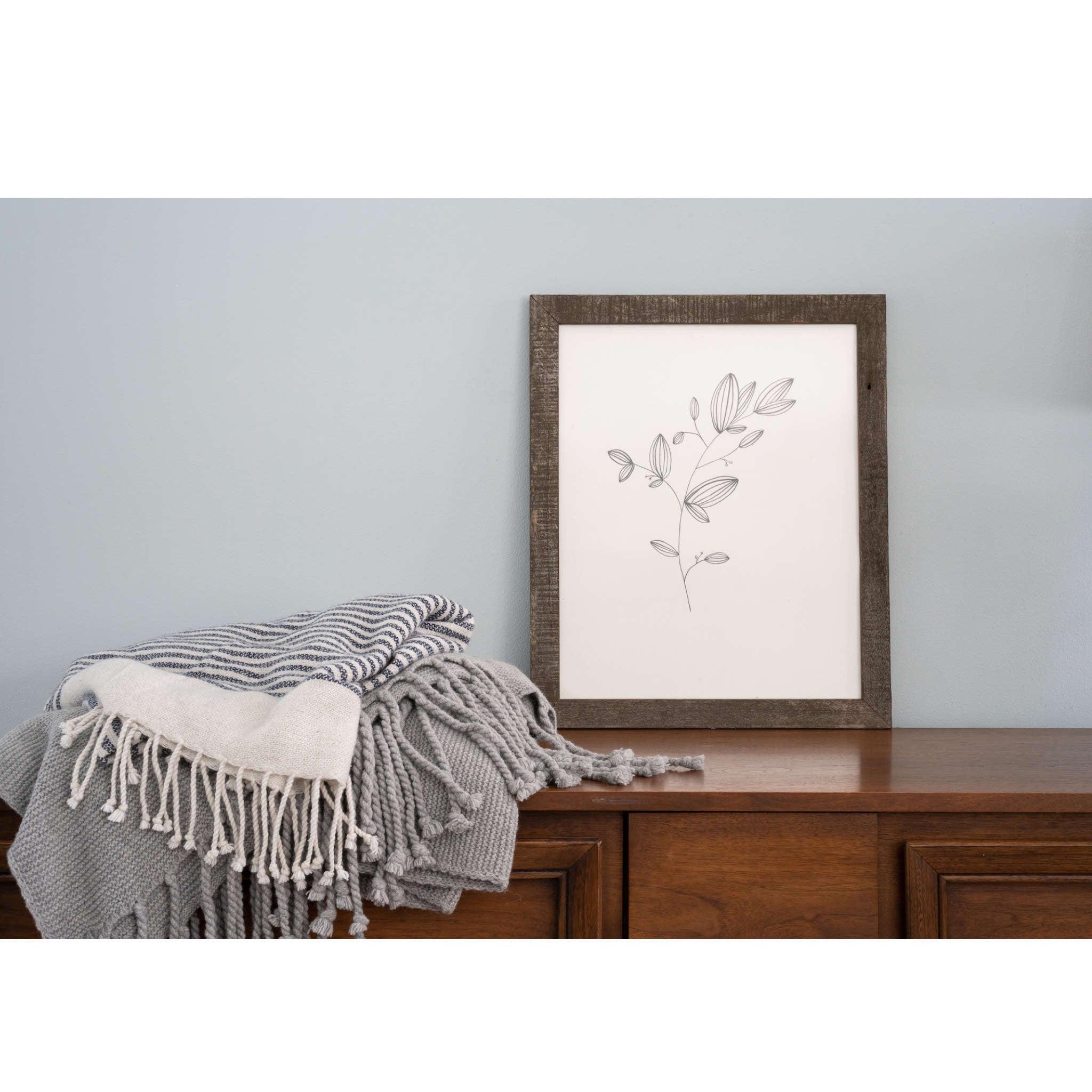 Rustic Blue Wood Picture Frame | 8