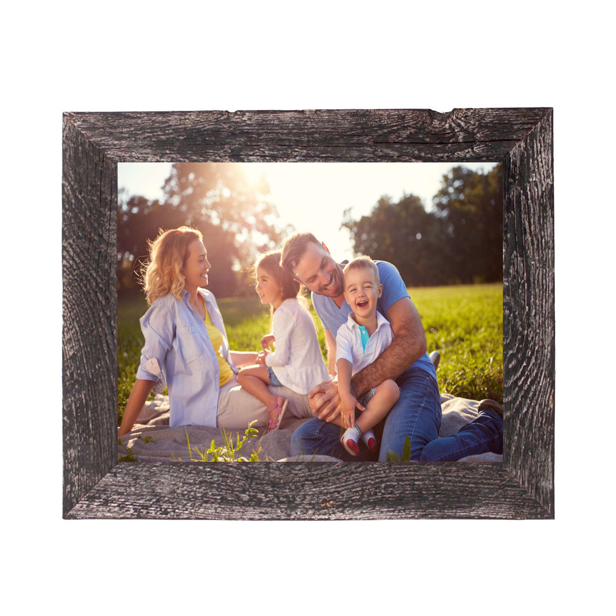 Rustic Smoky Black Wood Picture Frame | 8