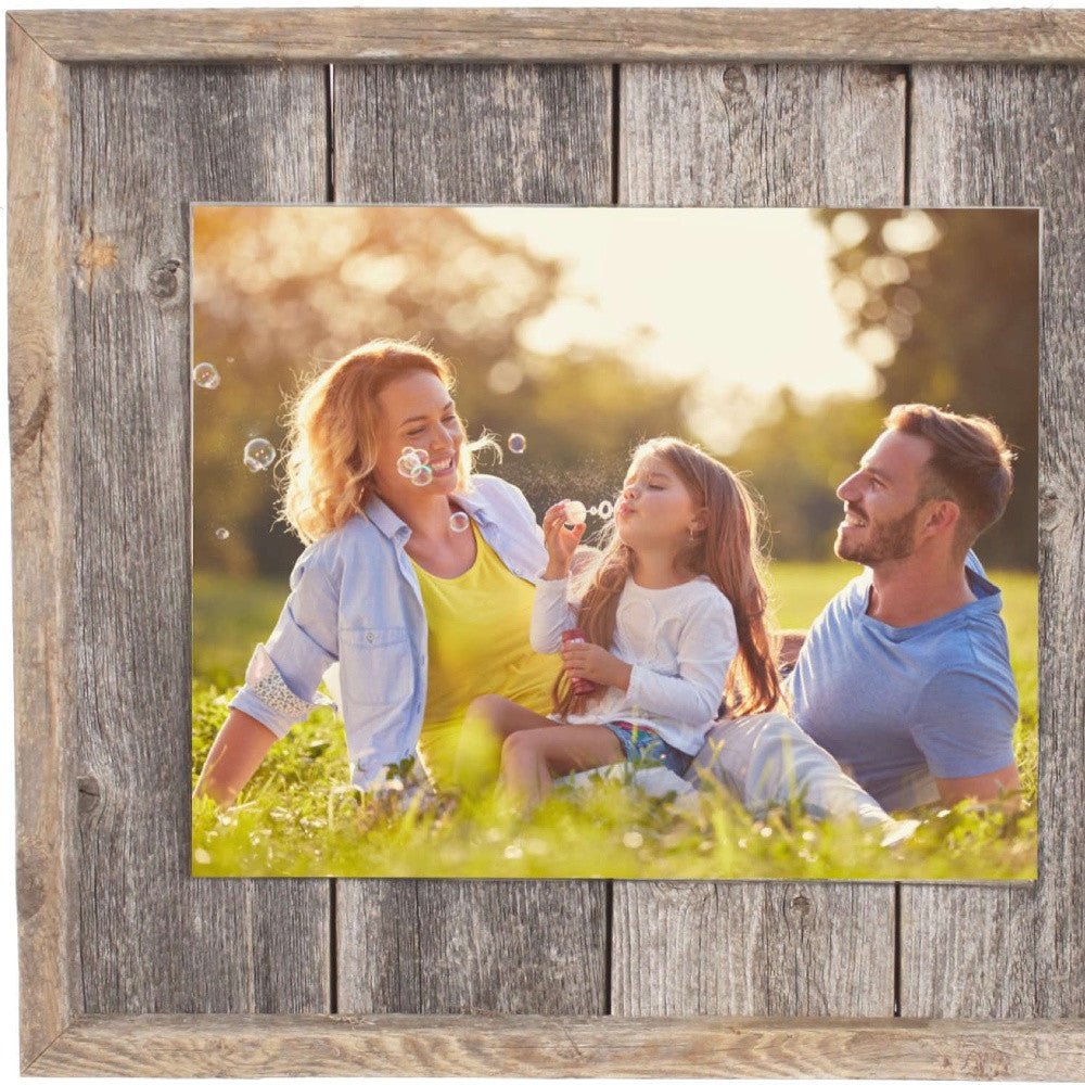 Rustic Weathered Gray Wood Picture Frame With Plexiglass Holder | 8.5