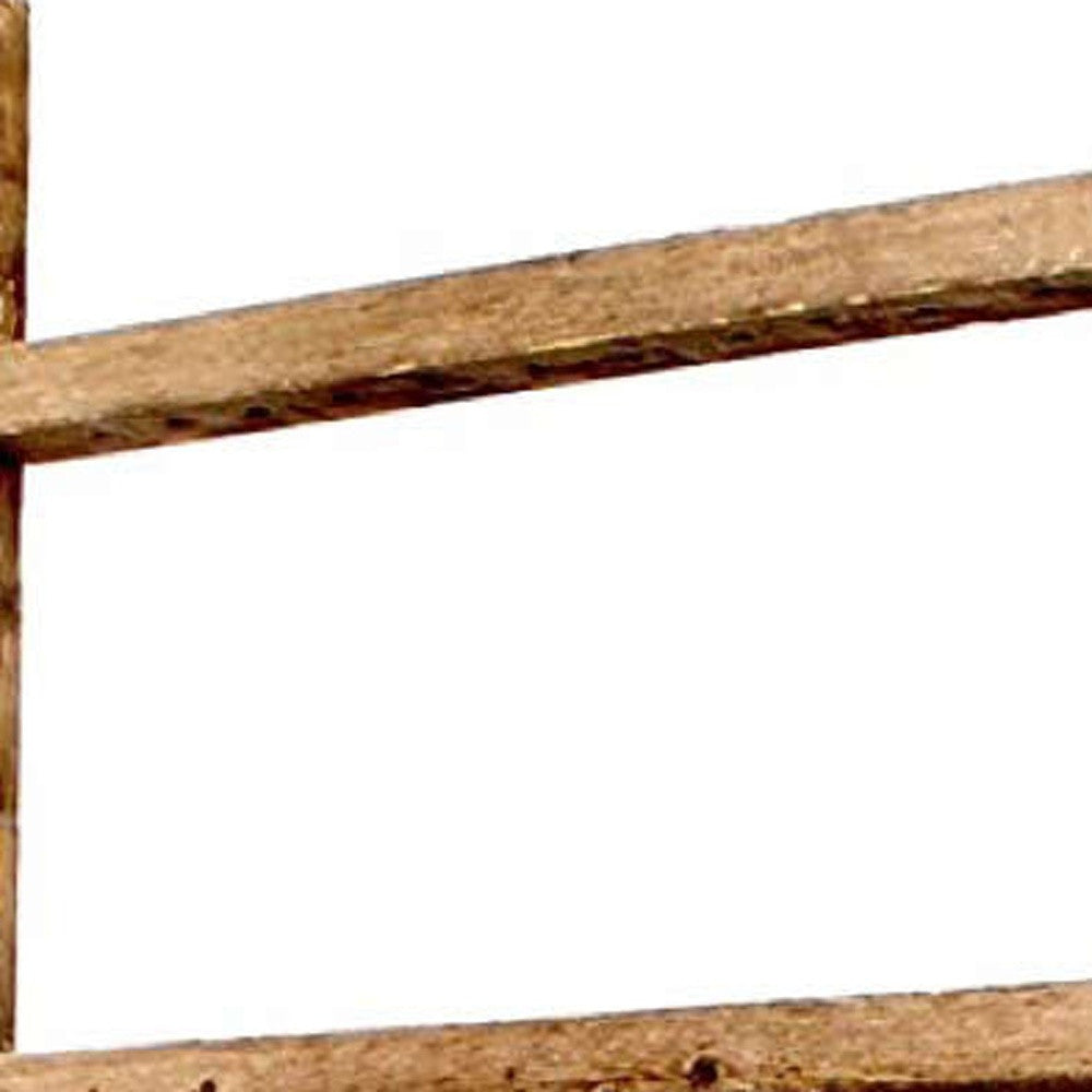 6 Step Rustic Weathered Wood Ladder Shelf | 18