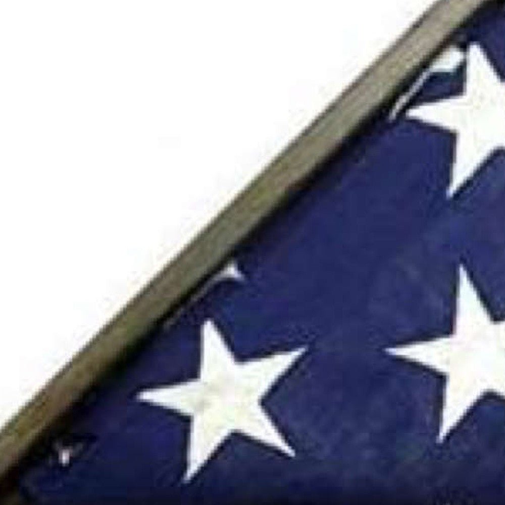 Rustic Weathered Grey Reclaimed Wood Triangle Wooden Display Flag Case | 14