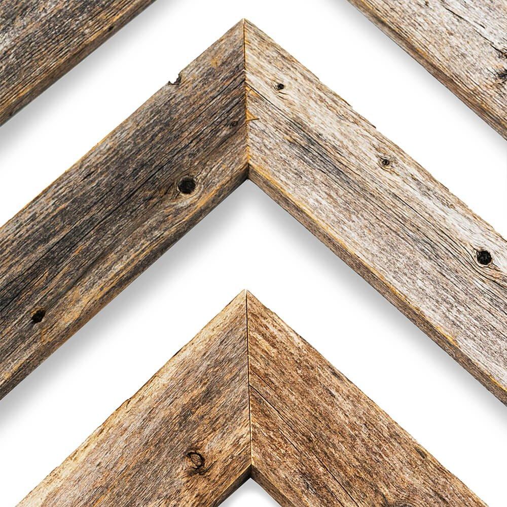 Set Of Three White Wash Reclaimed Wood Chevron Arrows | 3