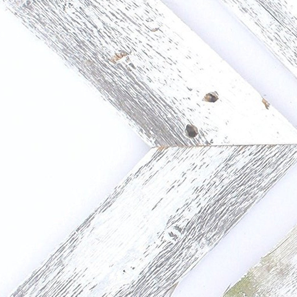 Set Of Three White Wash Reclaimed Wood Chevron Arrows | 3