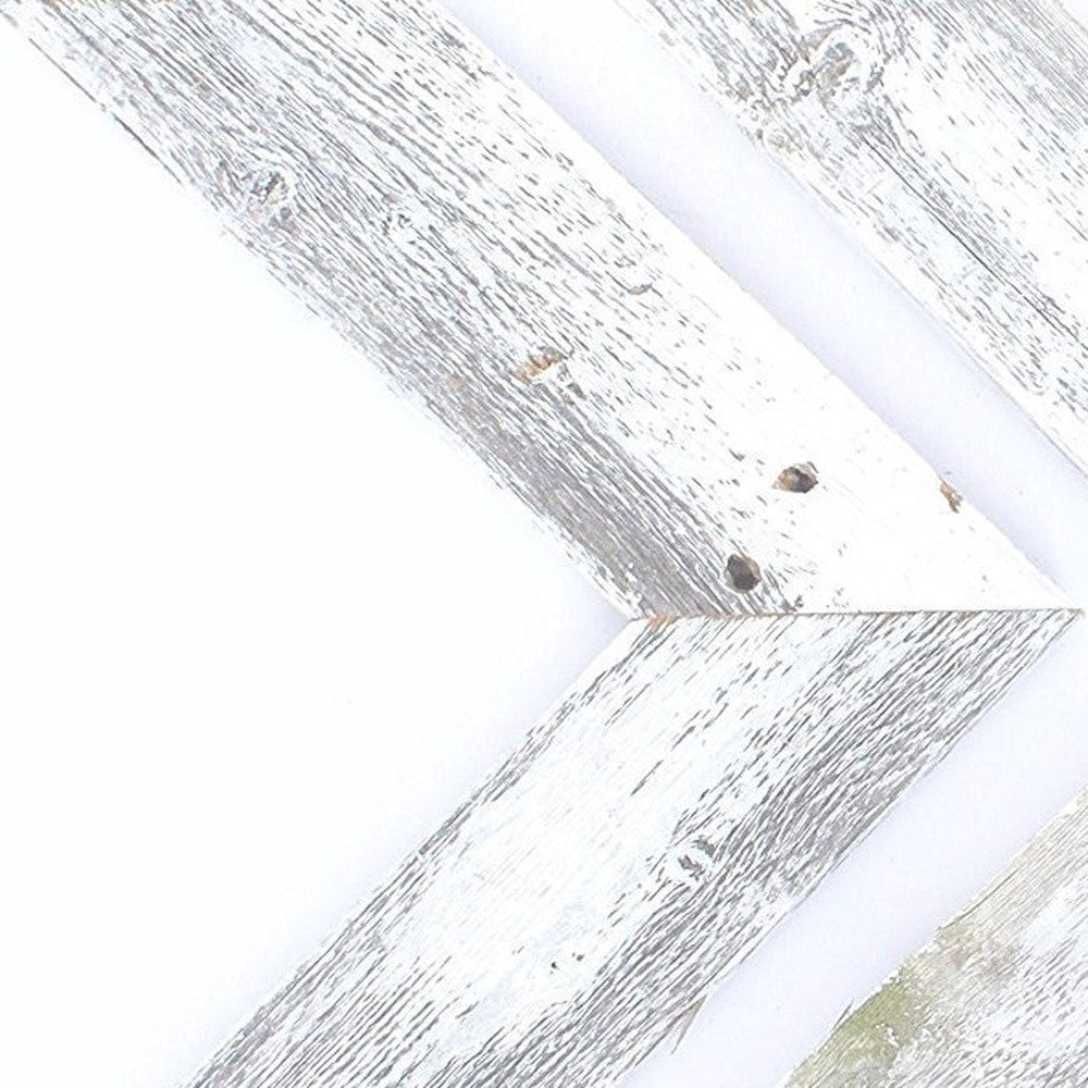 Set Of Three White Wash Reclaimed Wood Chevron Arrows | 3