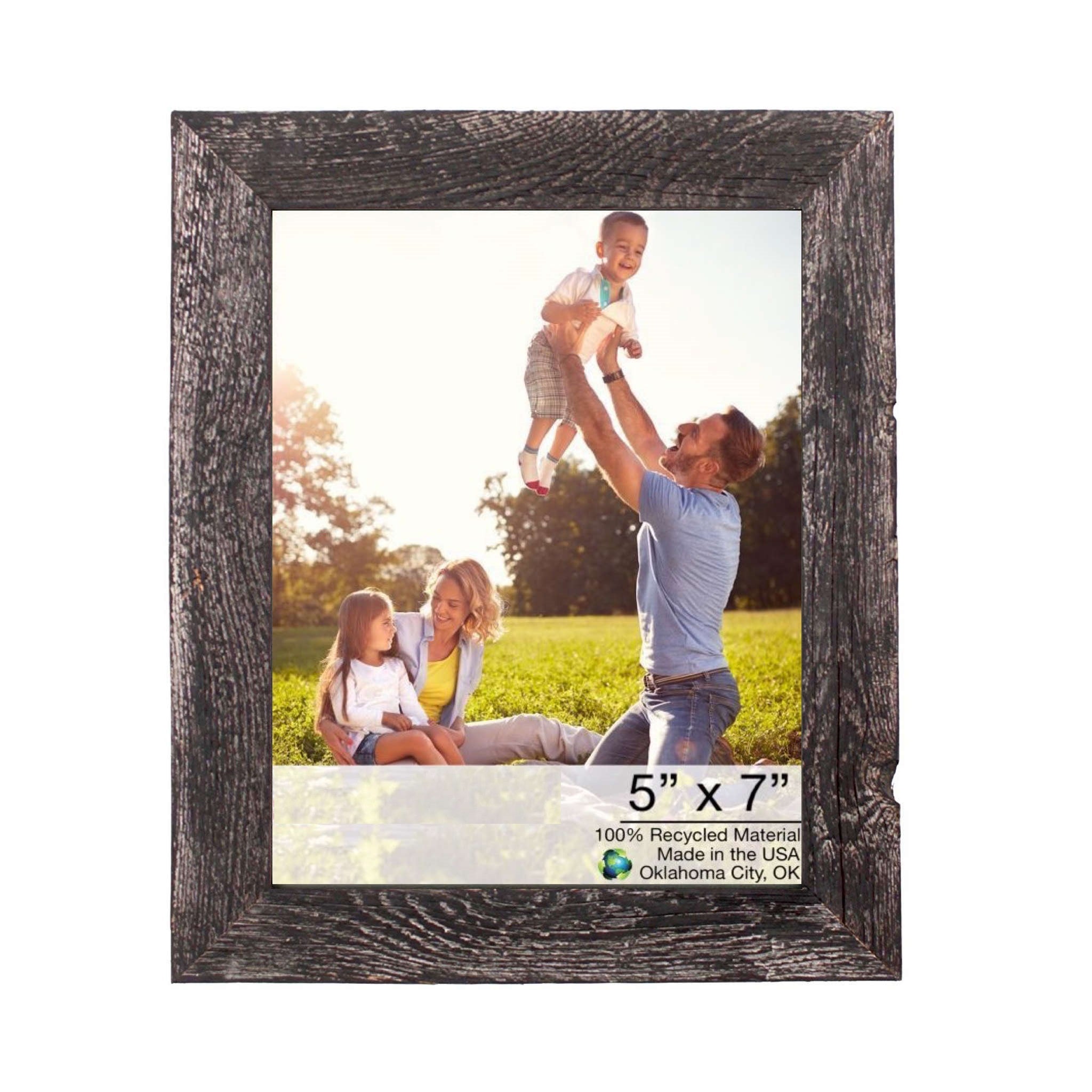 Rustic Smoky Black Grey Wood Picture Frame | 5