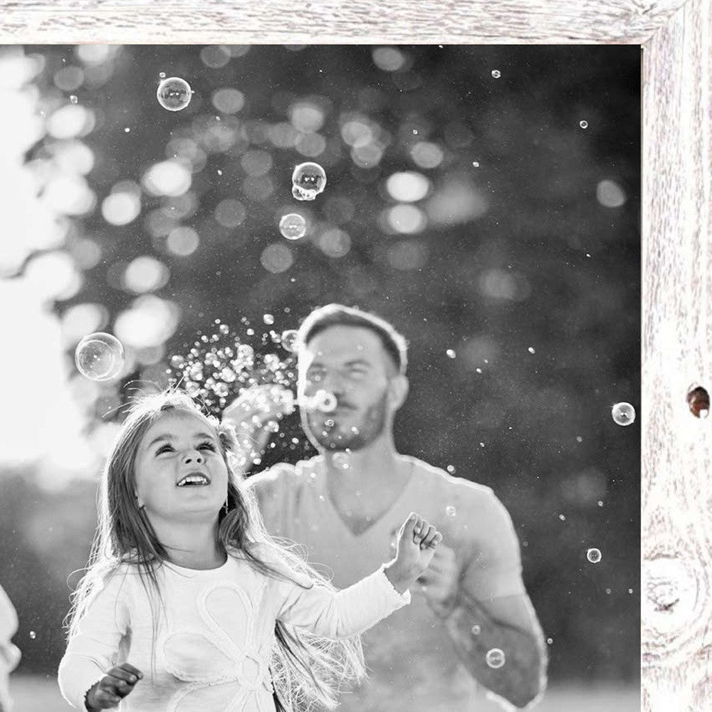 Rustic White-Washed Grey Wood Picture Frame | 6