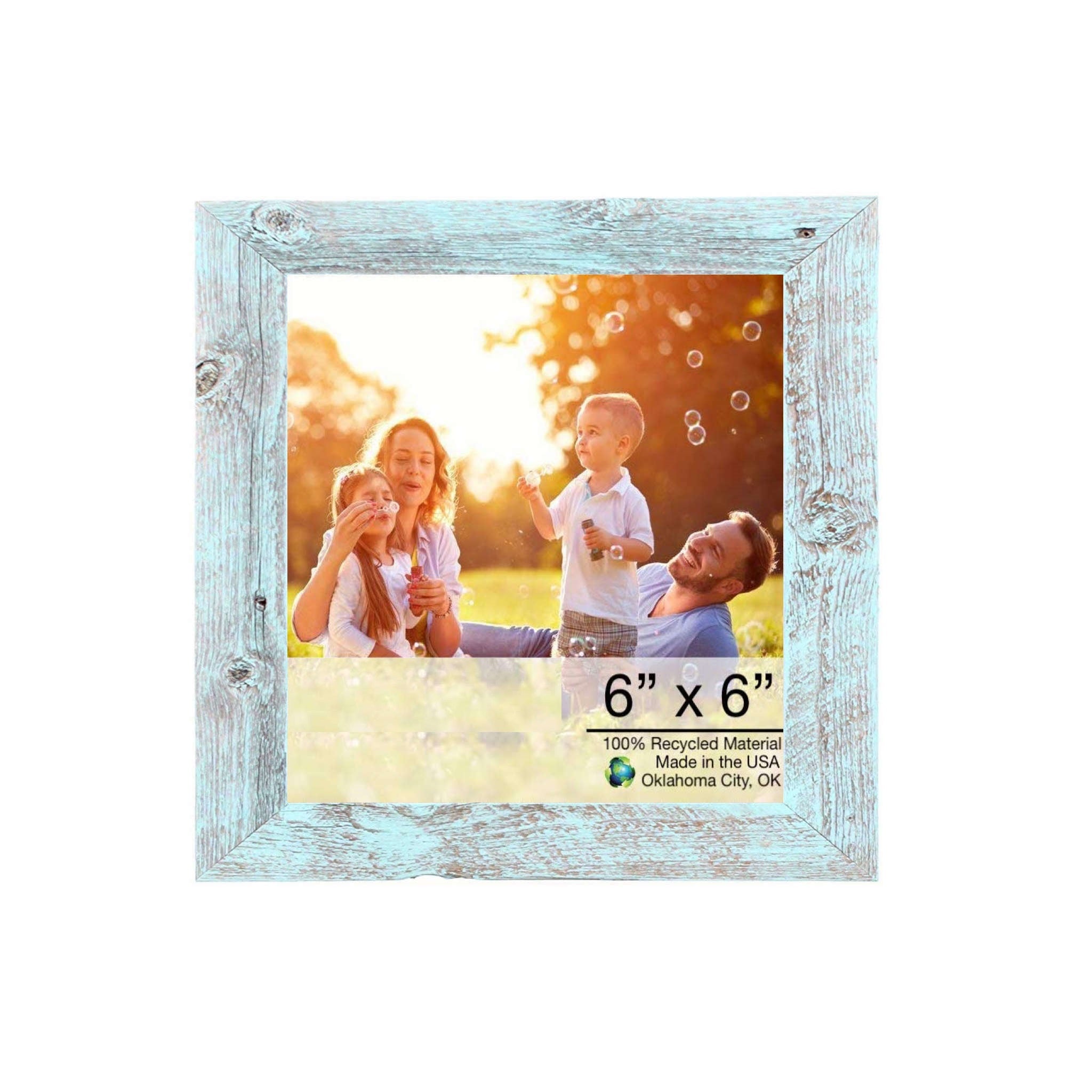 Rustic Blue Wood Picture Frame | 6