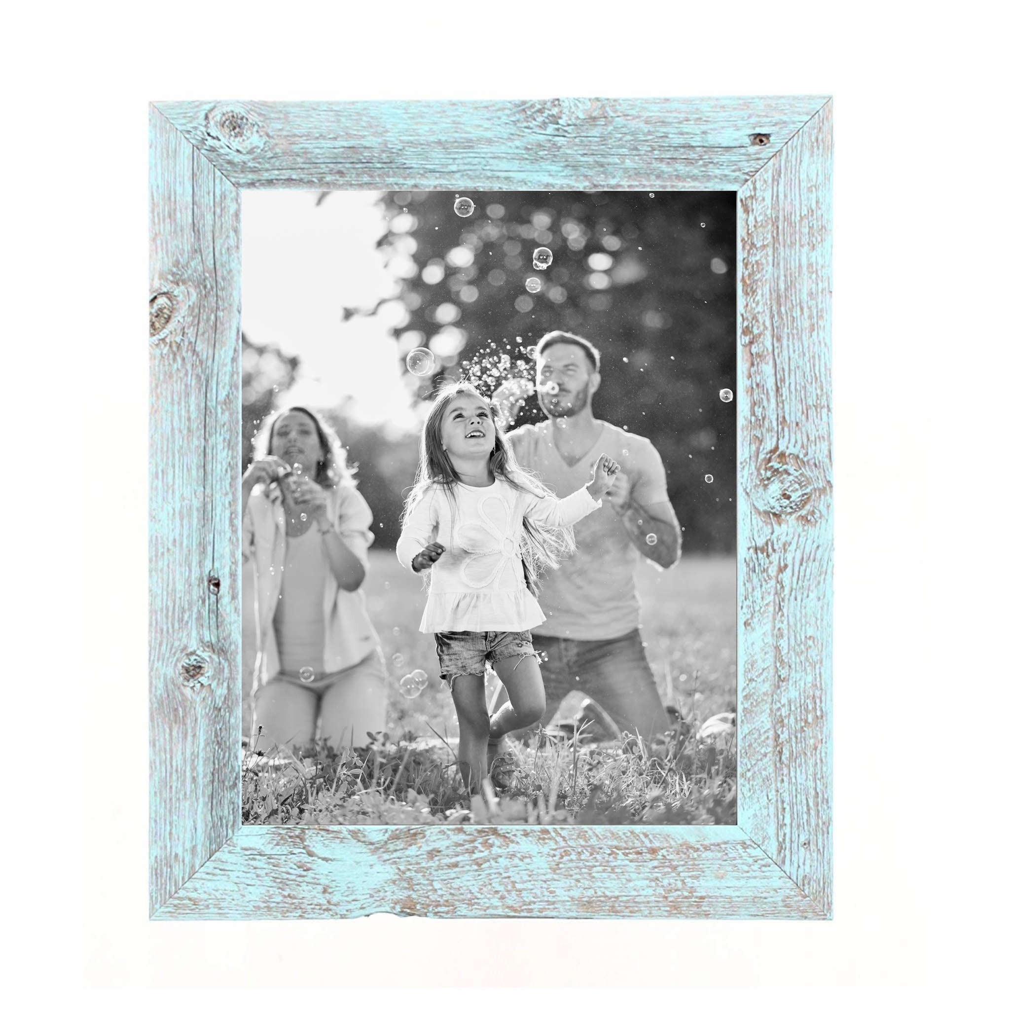 Rustic Blue Wood Picture Frame | 6