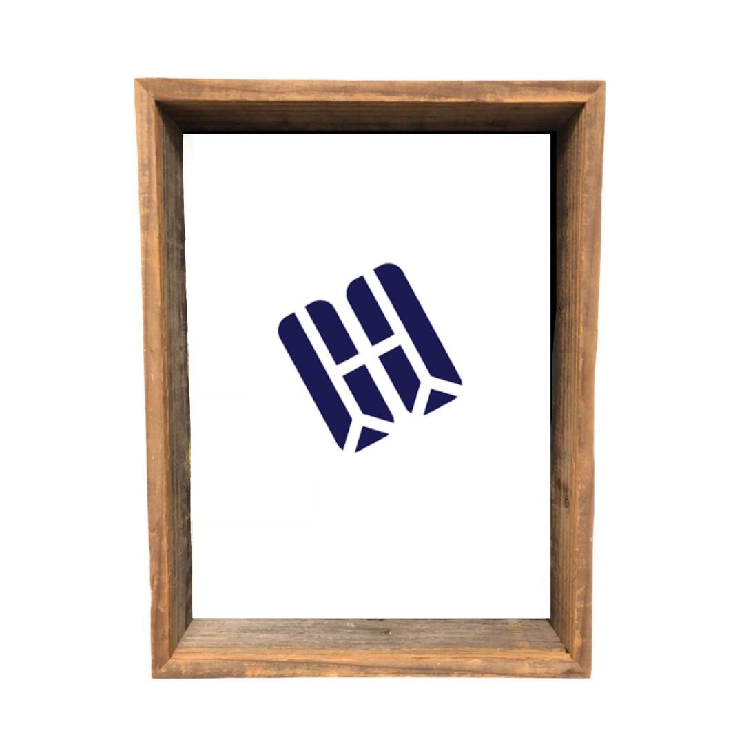 Gray Distressed Solid Manufactured Wood Hanging Picture Frame | 24